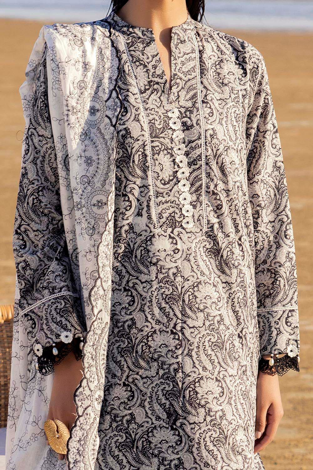 Gul Ahmed Summer – 3 Piece Embroidered Printed Lawn Suit B-52019 - Image 4