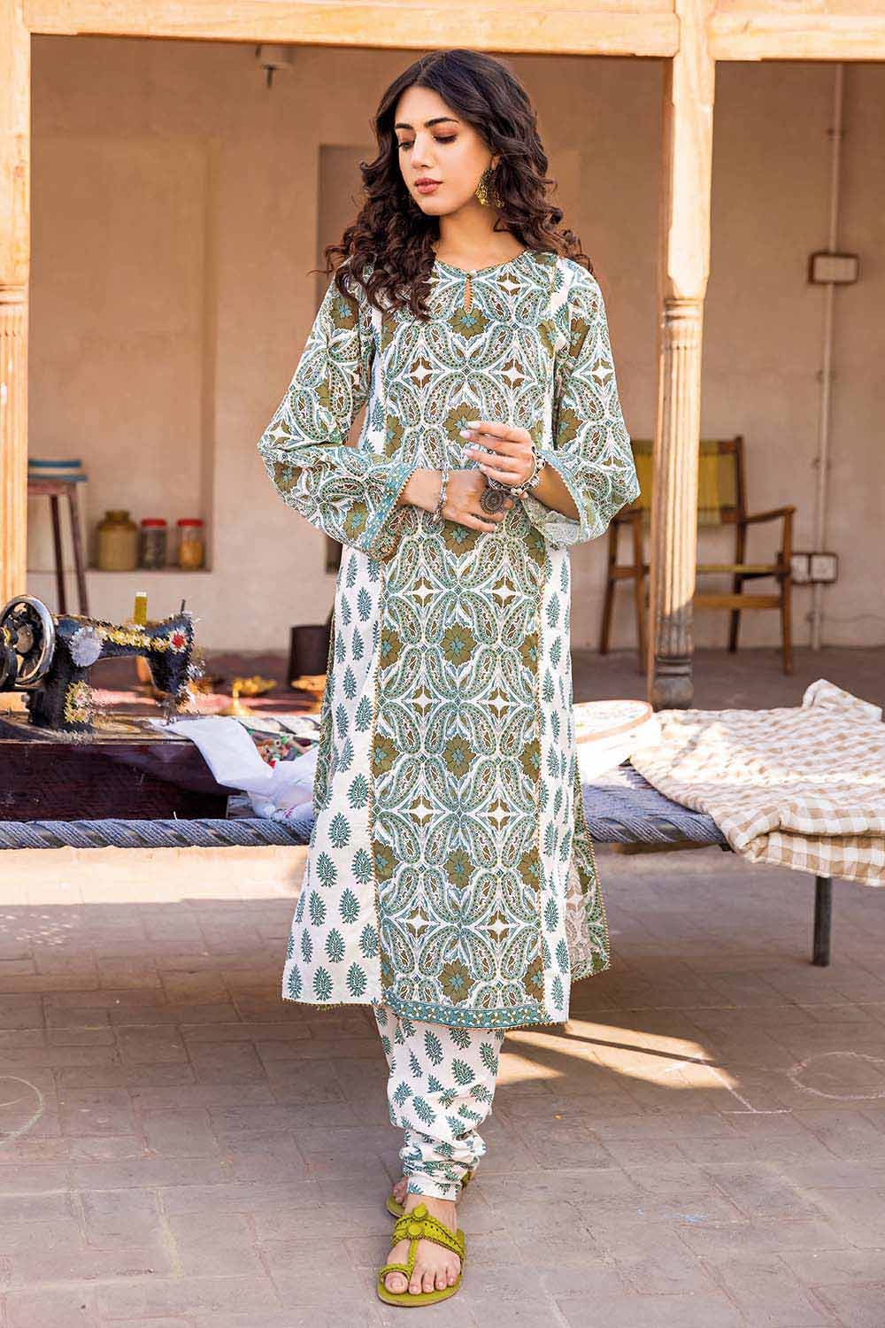 Gul Ahmed Summer Vintage Garden – 2PC Lawn Printed Shirt Trousers Suit TL-32025 A - Image 2