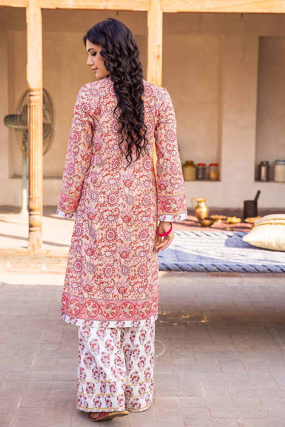 Gul Ahmed Summer Vintage Garden – 2PC Lawn Printed Shirt Trousers Suit TL-32026 B - Image 2