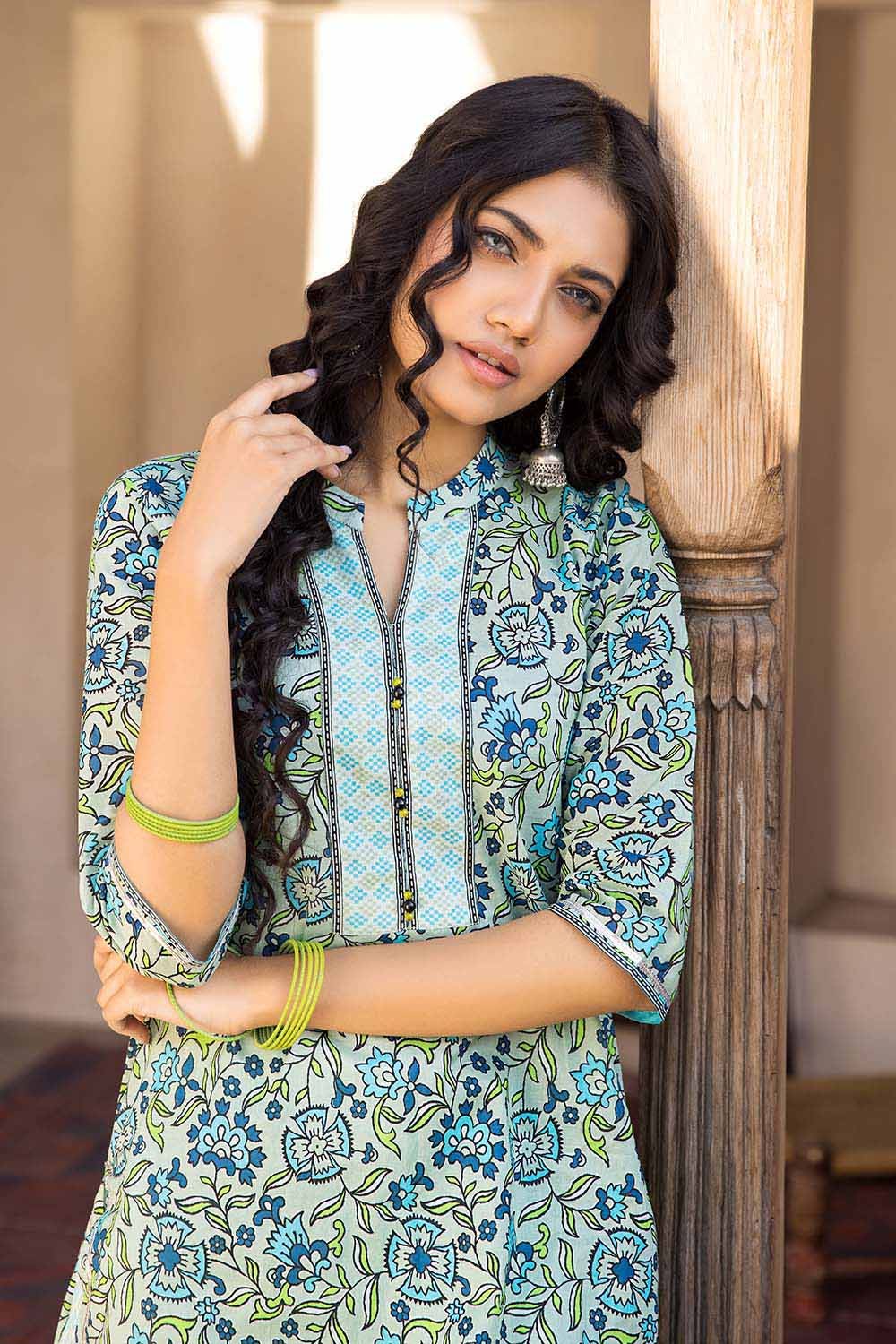 Gul Ahmed Summer Vintage Garden – 2PC Lawn Printed Shirt Trousers Suit TL-32027 B - Image 2