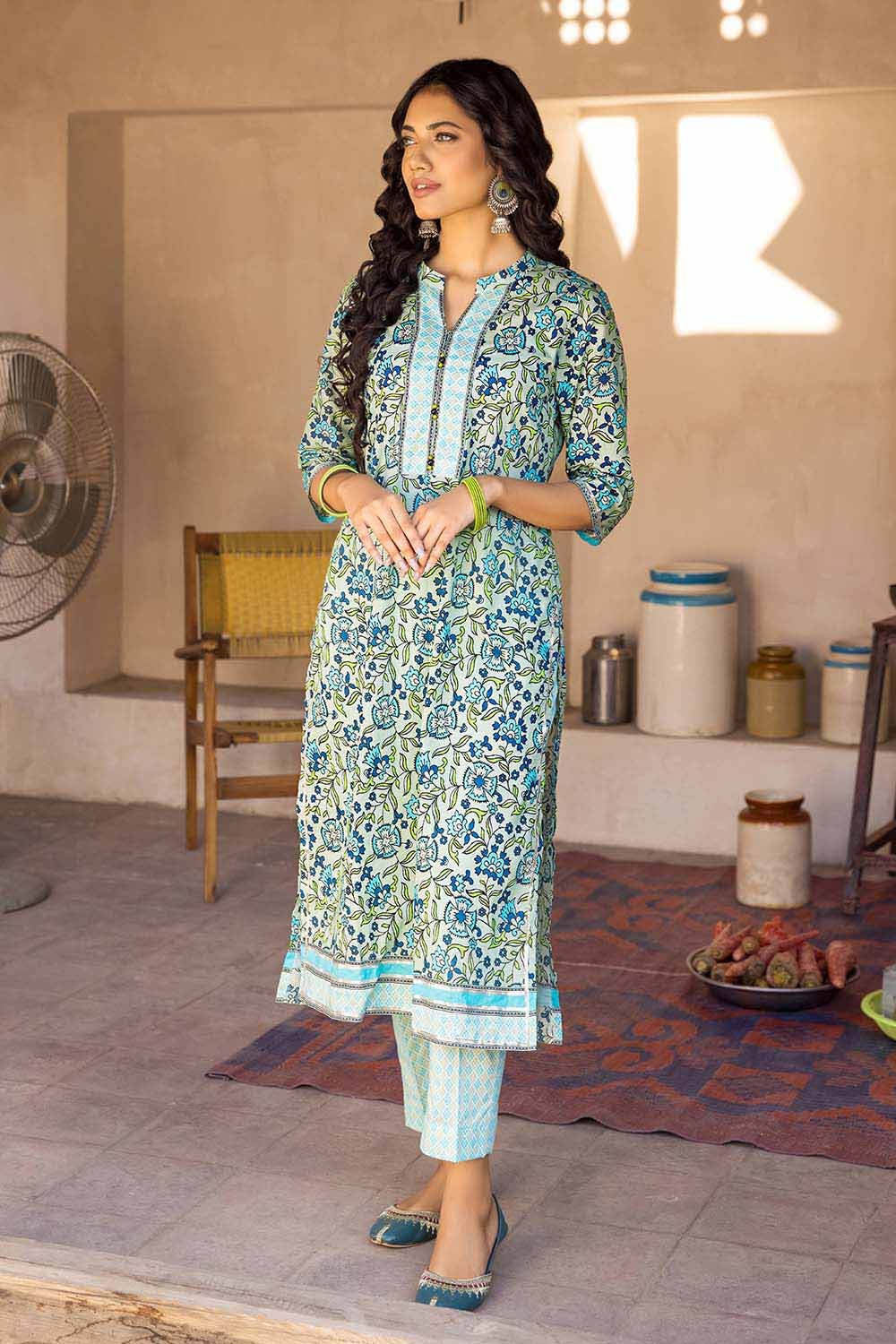 Gul Ahmed Summer Vintage Garden – 2PC Lawn Printed Shirt Trousers Suit TL-32027 B - Image 3