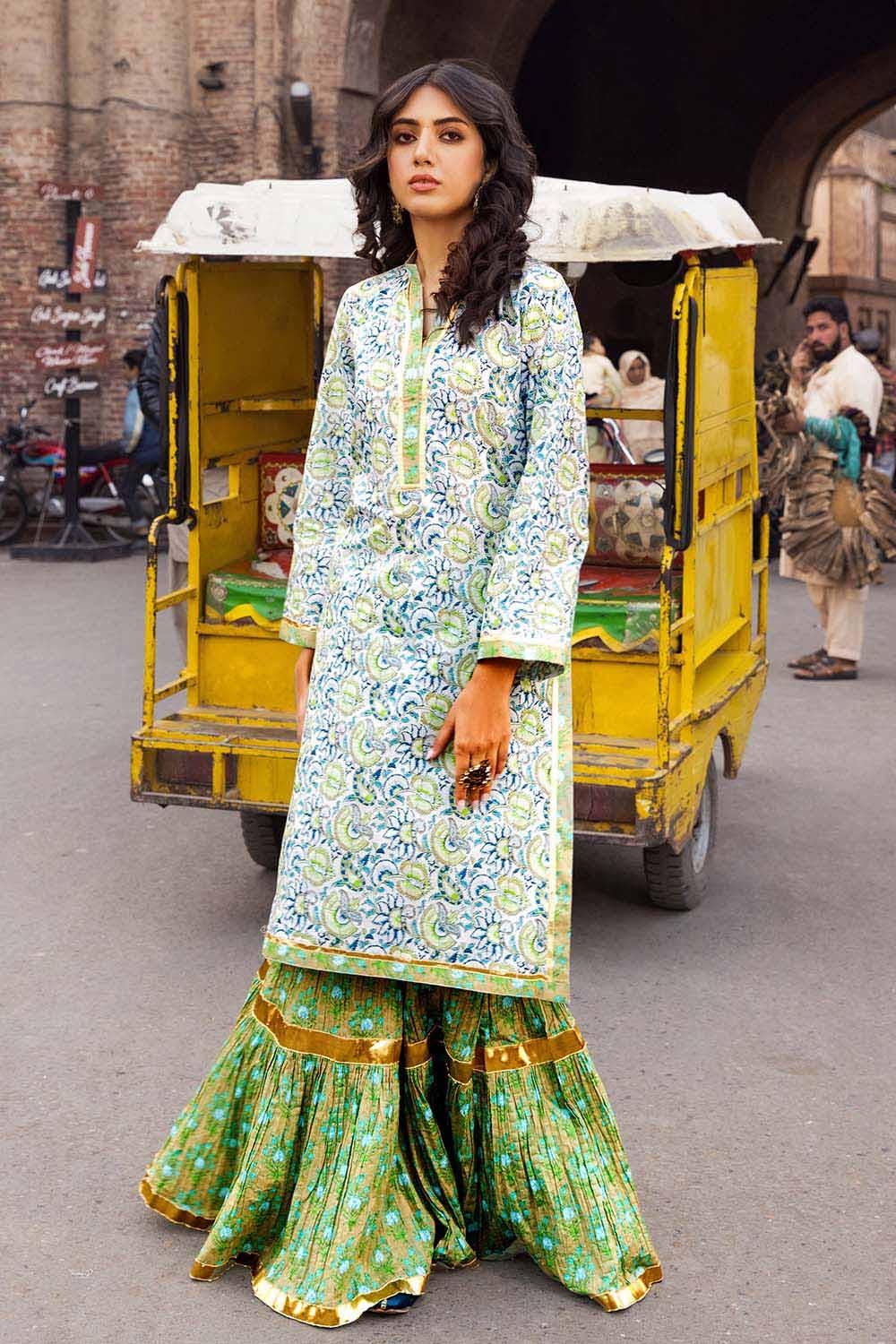 Gul Ahmed Summer Vintage Garden – 2PC Lawn Printed Shirt Trousers Suit TL-32028 A - Image 2
