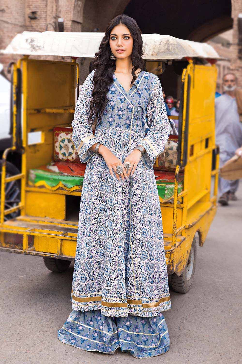 Gul Ahmed Summer Vintage Garden – 2PC Lawn Printed Shirt Trousers Suit TL-32028 B - Image 2
