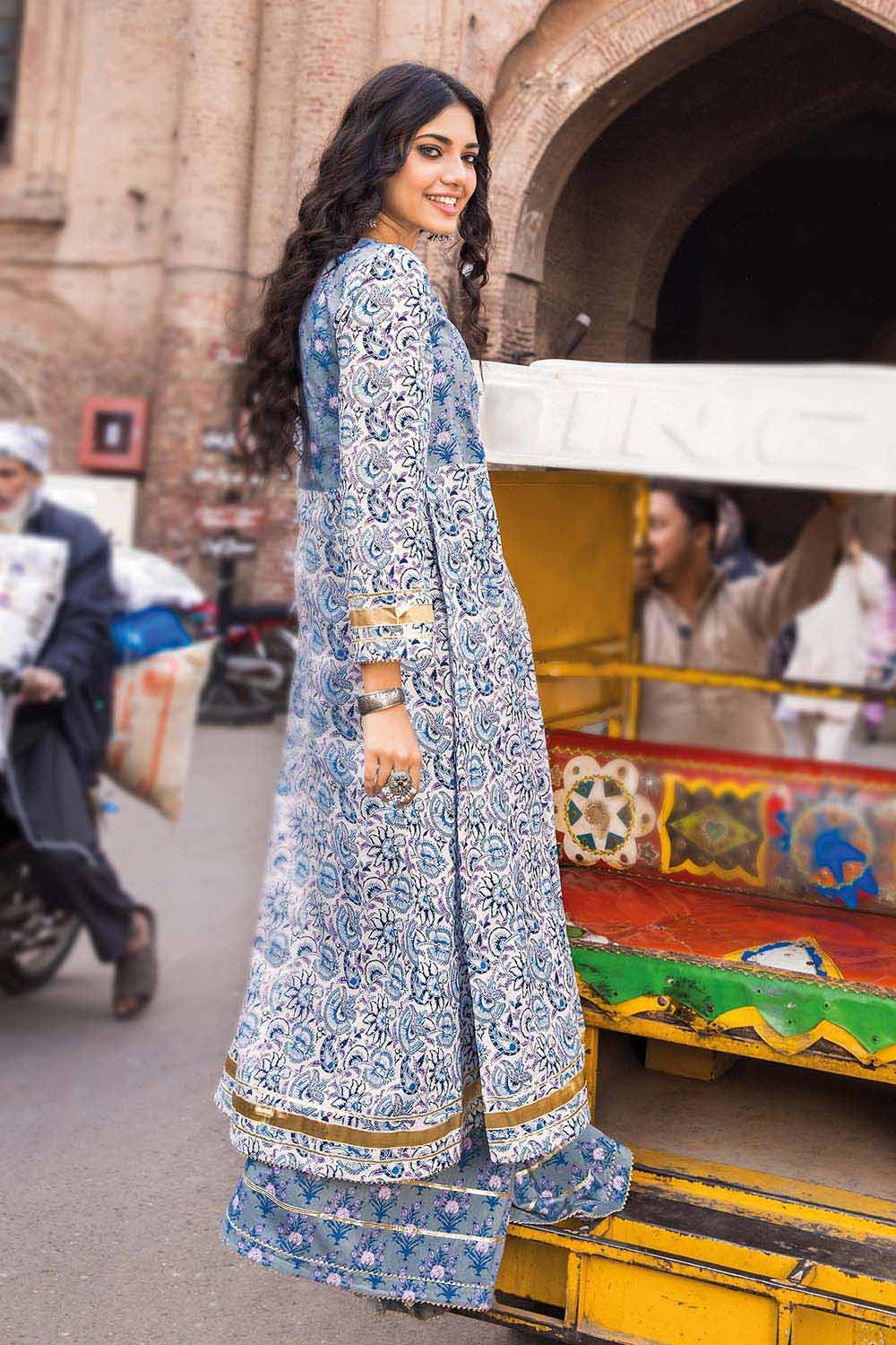 Gul Ahmed Summer Vintage Garden – 2PC Lawn Printed Shirt Trousers Suit TL-32028 B - Image 4