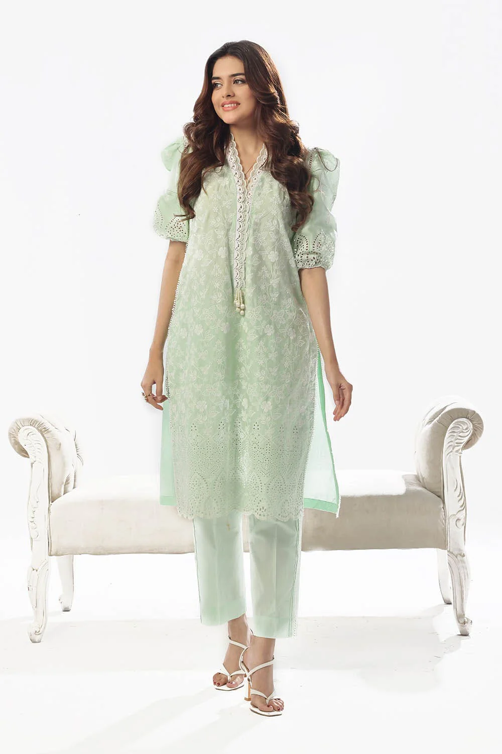 Gul Ahmed · The Joy of Summer – 2 Piece Schiffli Embroidered Lawn Suit TL-52099 - Image 2