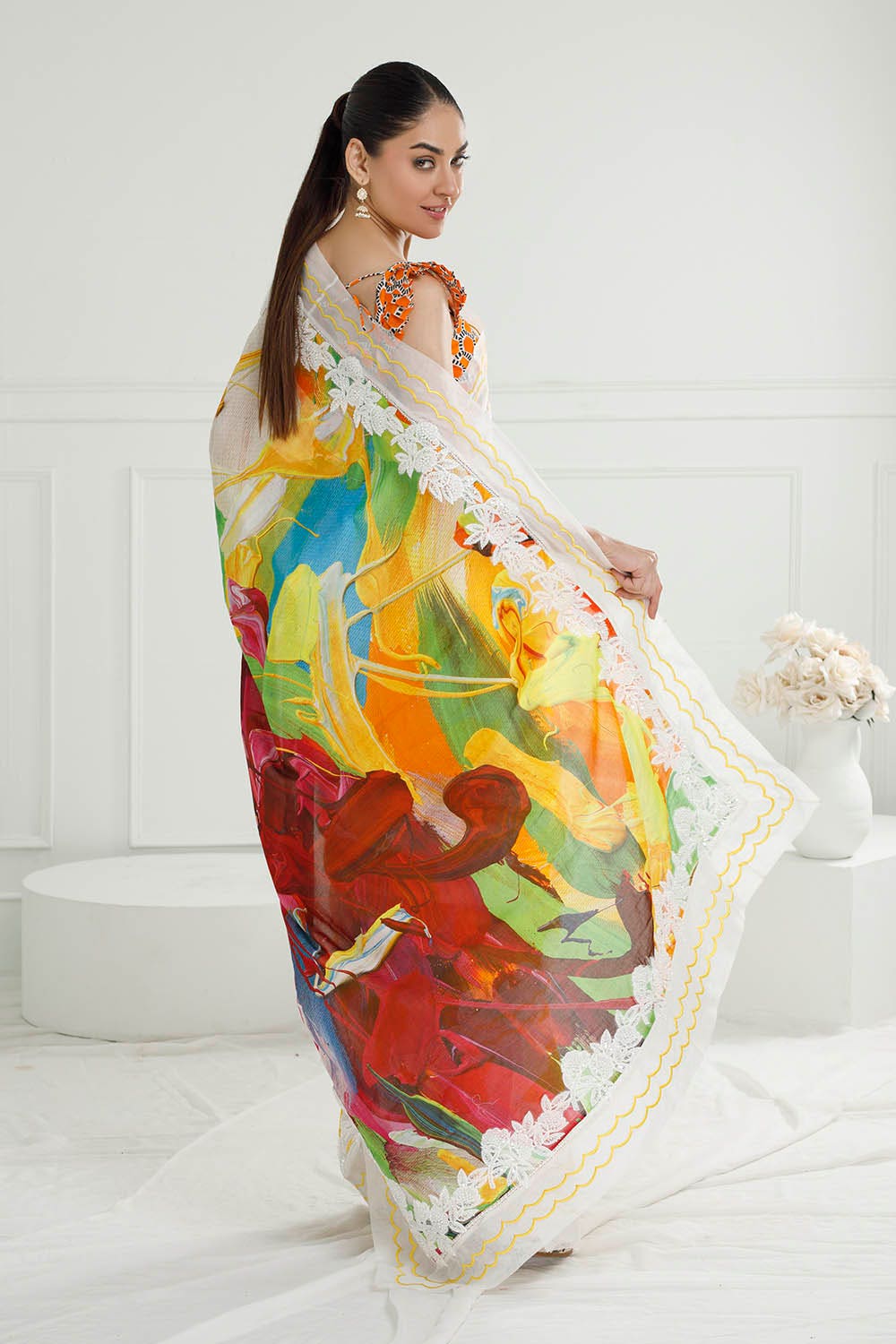 Gul Ahmed · The Joy of Summer – 3 Piece Denting Lawn Saree SR-52009 - Image 5