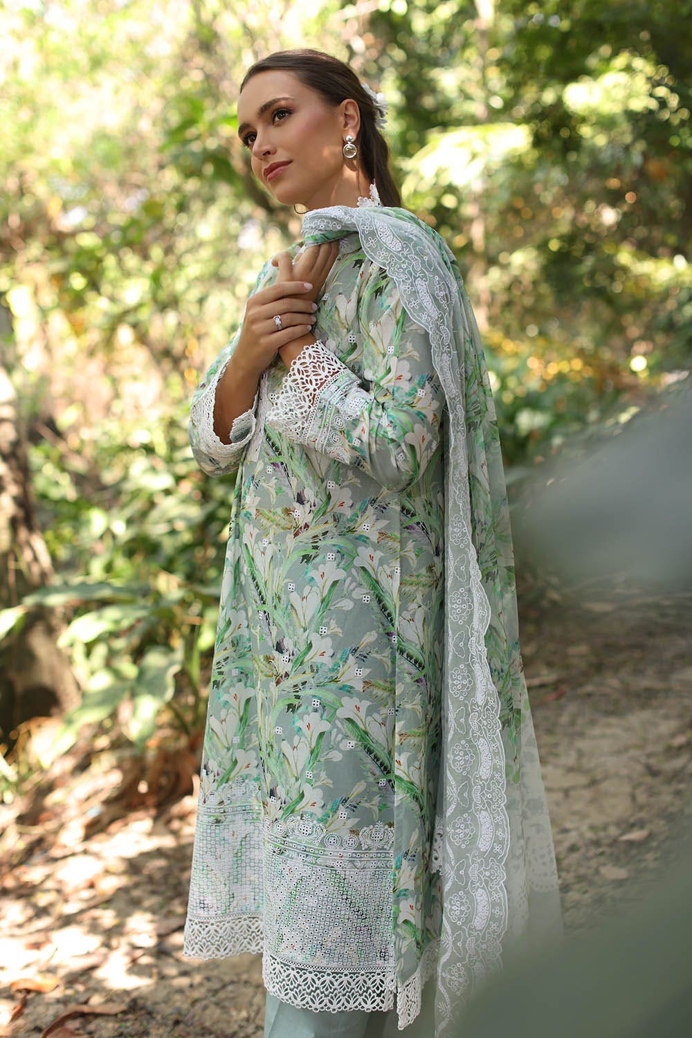 Gul Ahmed · The Joy of Summer – 3 Piece Embroidered Printed Lawn Suit with Embroidered Printed Chiffon Dupatta PR-52007 - Image 2