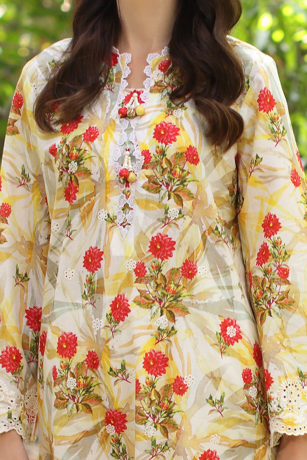 Gul Ahmed · The Joy of Summer – 3 Piece Embroidered Printed Lawn Suit with Printed Chiffon Dupatta PR-52006 - Image 6