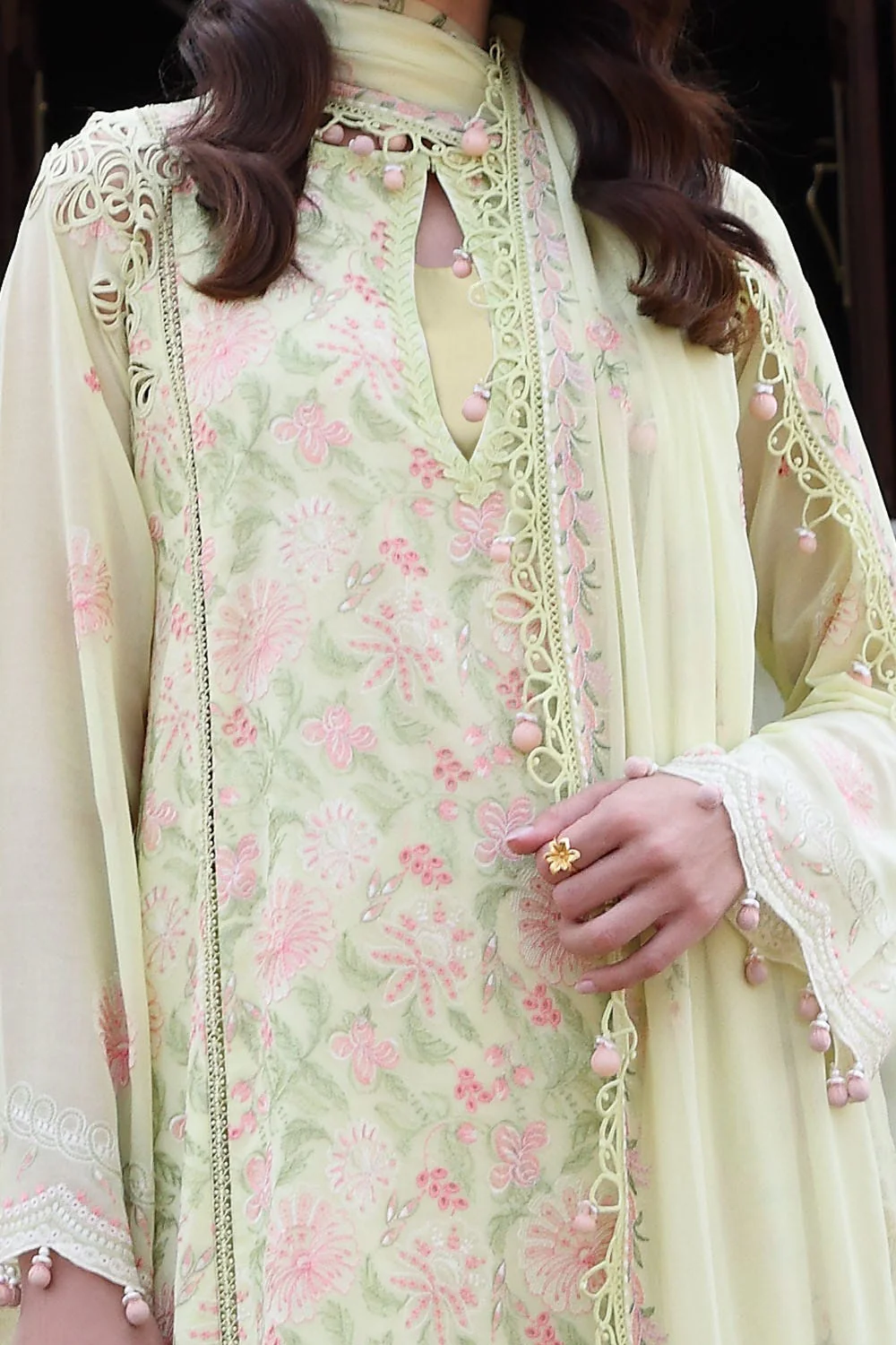 Gul Ahmed · The Joy of Summer – 3 Piece Embroidered Swiss Voile Suit with Embroidered Chiffon Dupatta LSV-52026 - Image 6