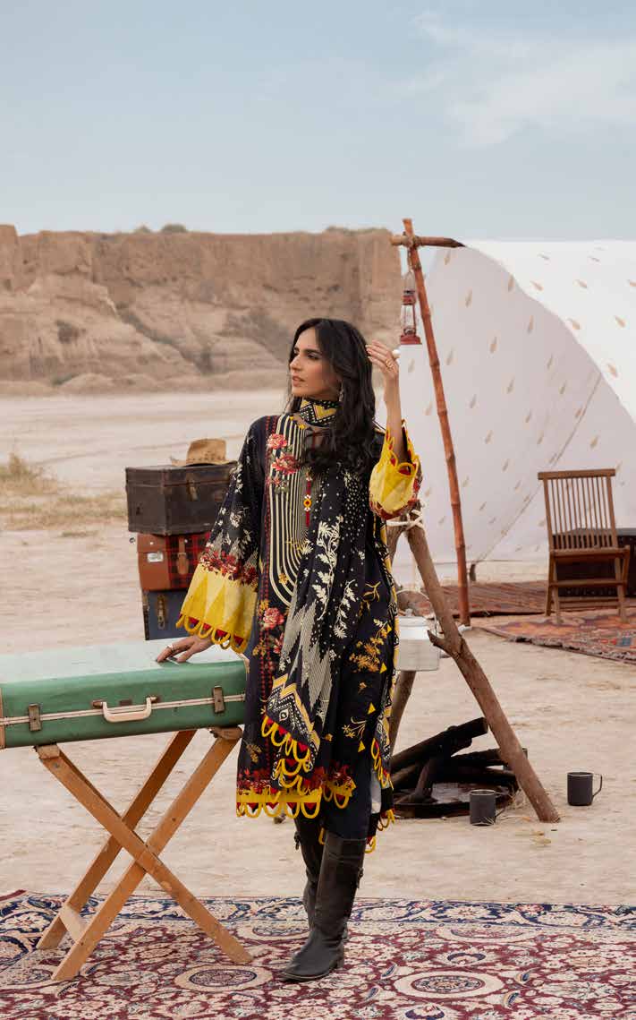 Gul Ahmed Winter Collection 2021 · 3 PC Khaddar Suit with Cotton Linen Dupatta – CV-12004