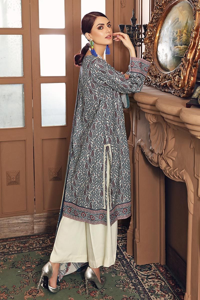 Gul Ahmed Winter Collection – 3 PC Digital Printed Karandi Suit ADP-04 - Image 2