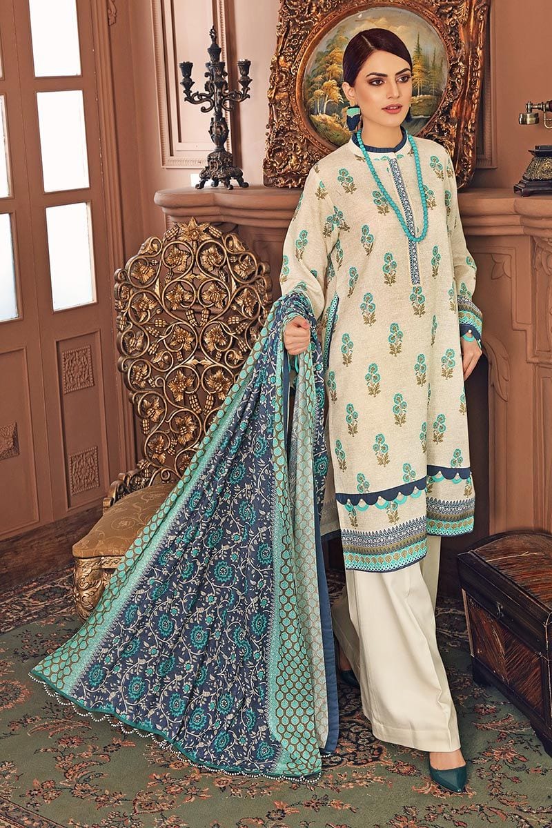 Gul Ahmed Winter Collection – 3 PC Digital Printed Karandi Suit ADP-06 - Image 2