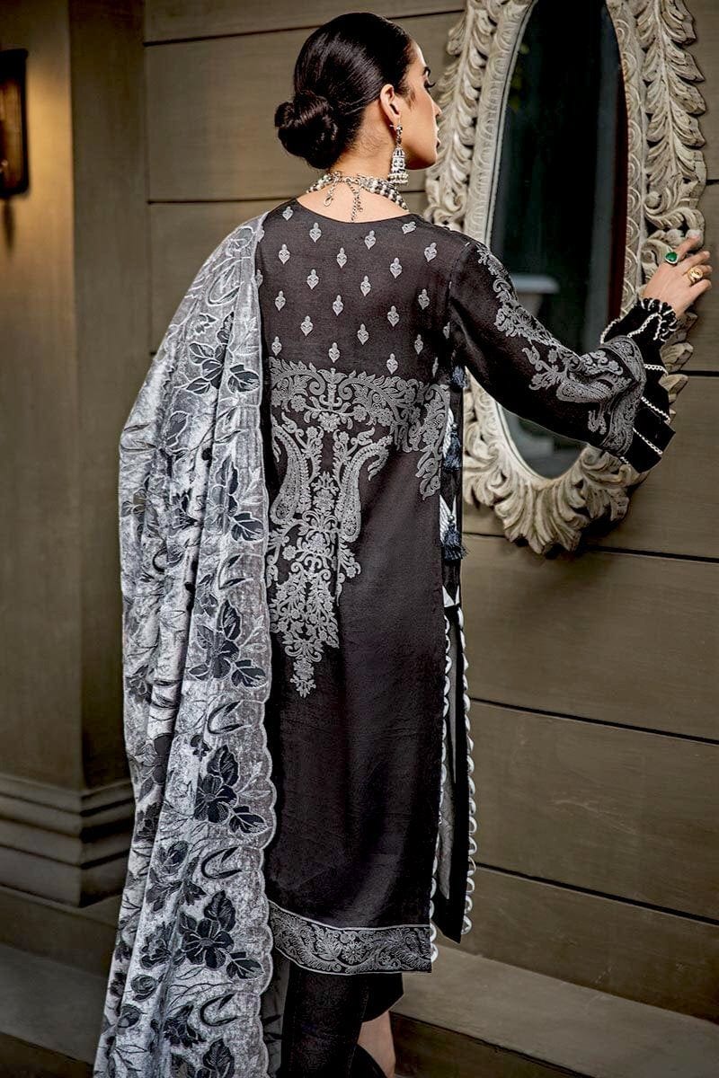 Gul Ahmed Winter Collection – 3 PC Printed Suit with Cutwork Velvet Dupatta PM-318 - Image 2