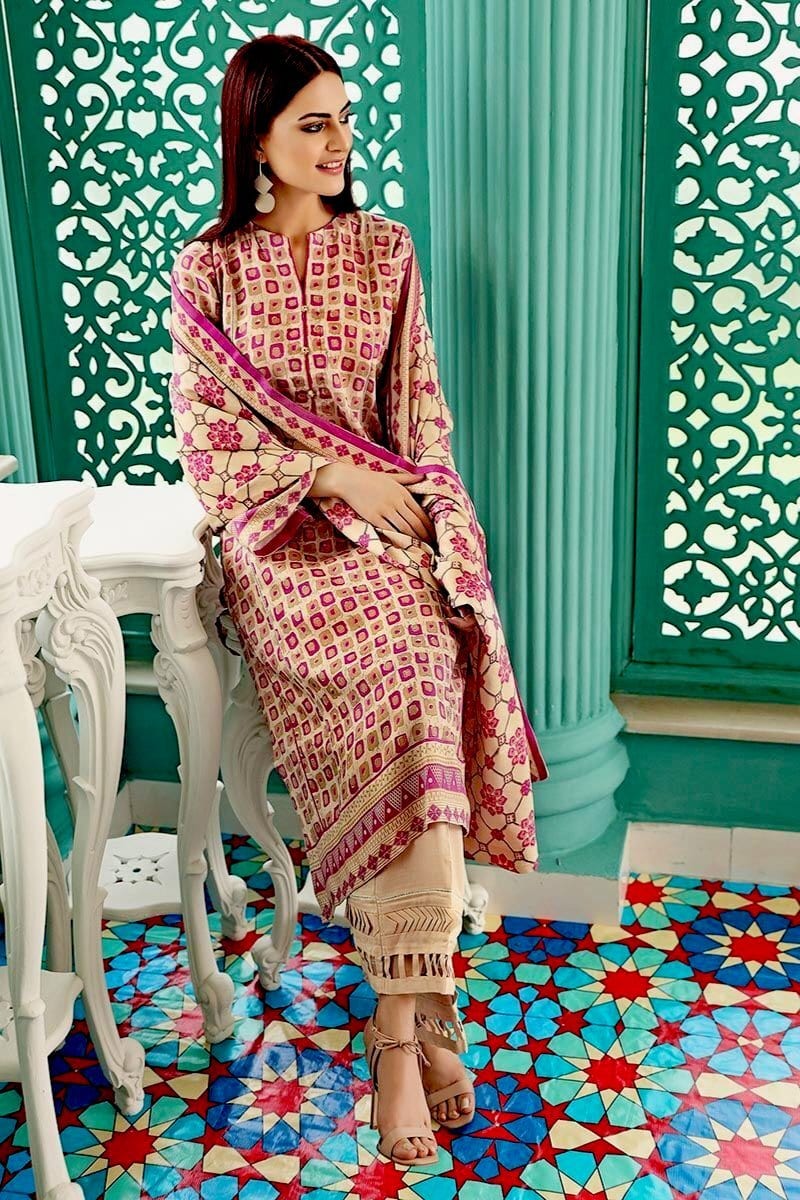 Gul Ahmed Winter Collection – 3 PC Twill Linen Suit LT-22 - Image 3