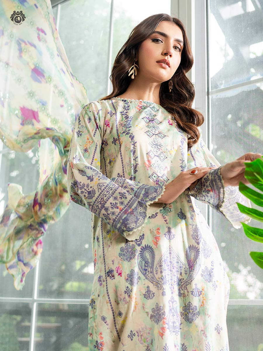 Gulljee Laleh Lawn Collection – GLL2301A2 - Image 2