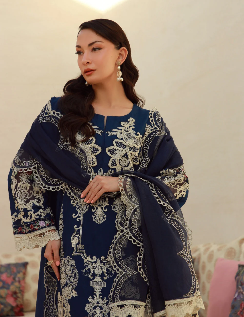 Gulmina Luxury Lawn – Blue Orchid - Image 3