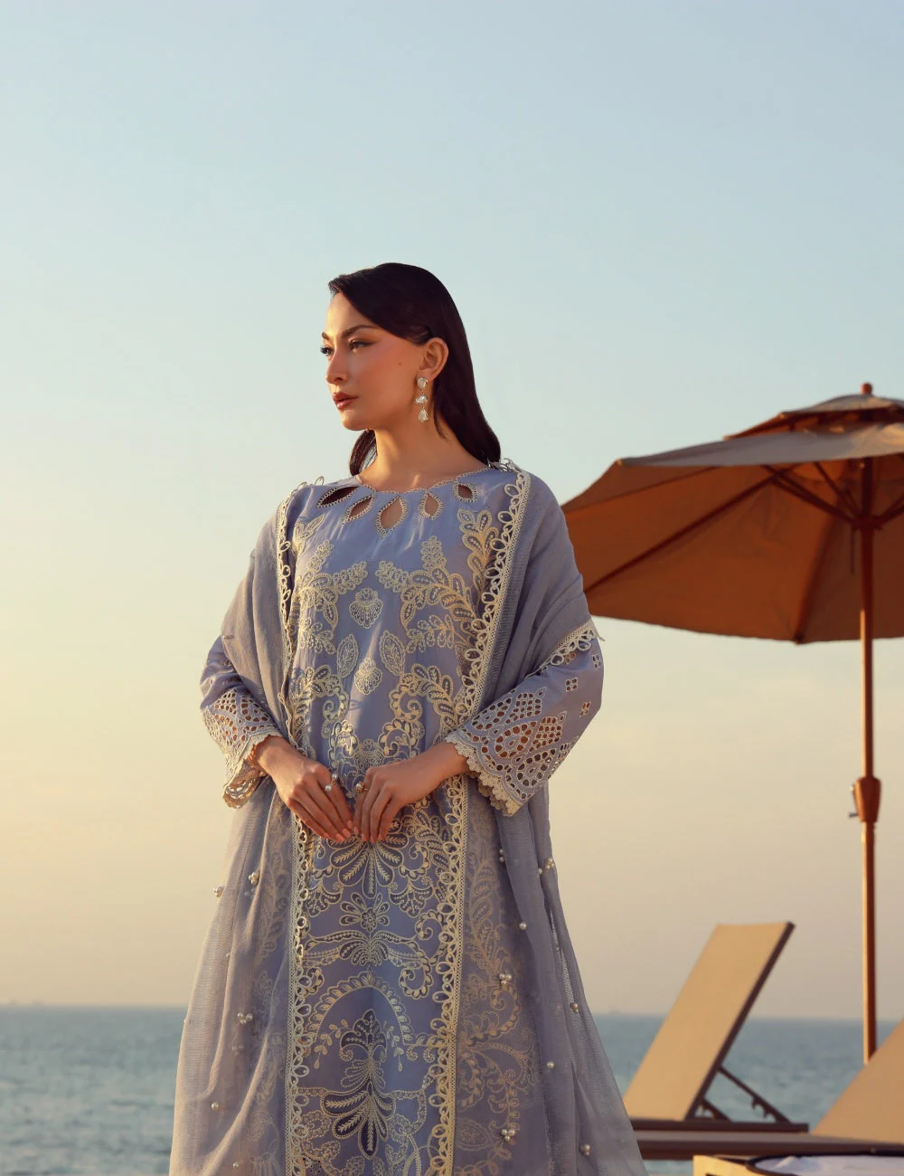 Gulmina Luxury Lawn – Periwinkle - Image 4
