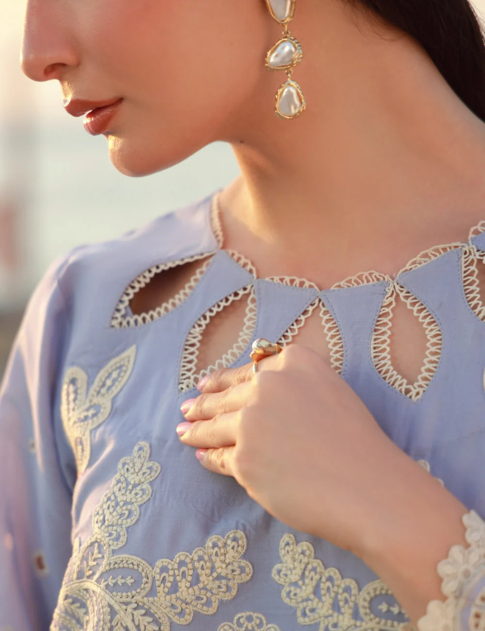 Gulmina Luxury Lawn – Periwinkle - Image 7