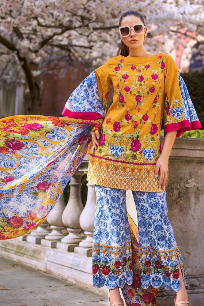 Honey Waqar Luxury Lawn Collection – Vasilisa The Beautiful 3B - Image 4