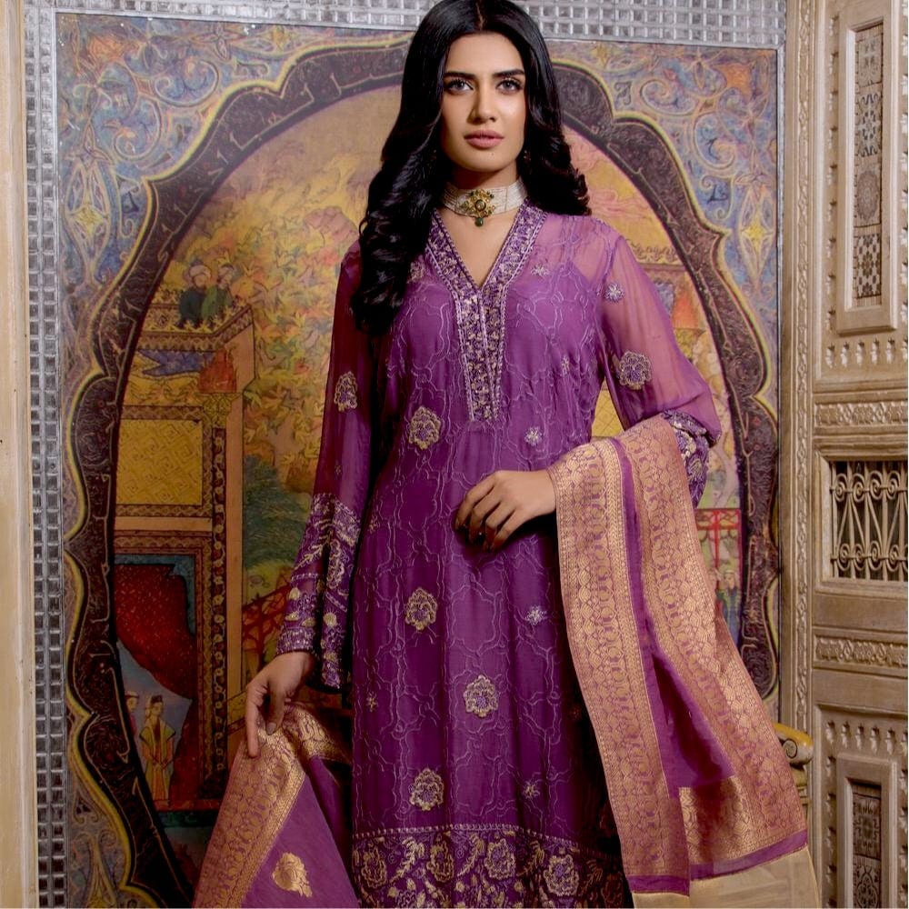 Honey Waqar Malika Serena Chiffon Collection '21 – Nargis - Image 3