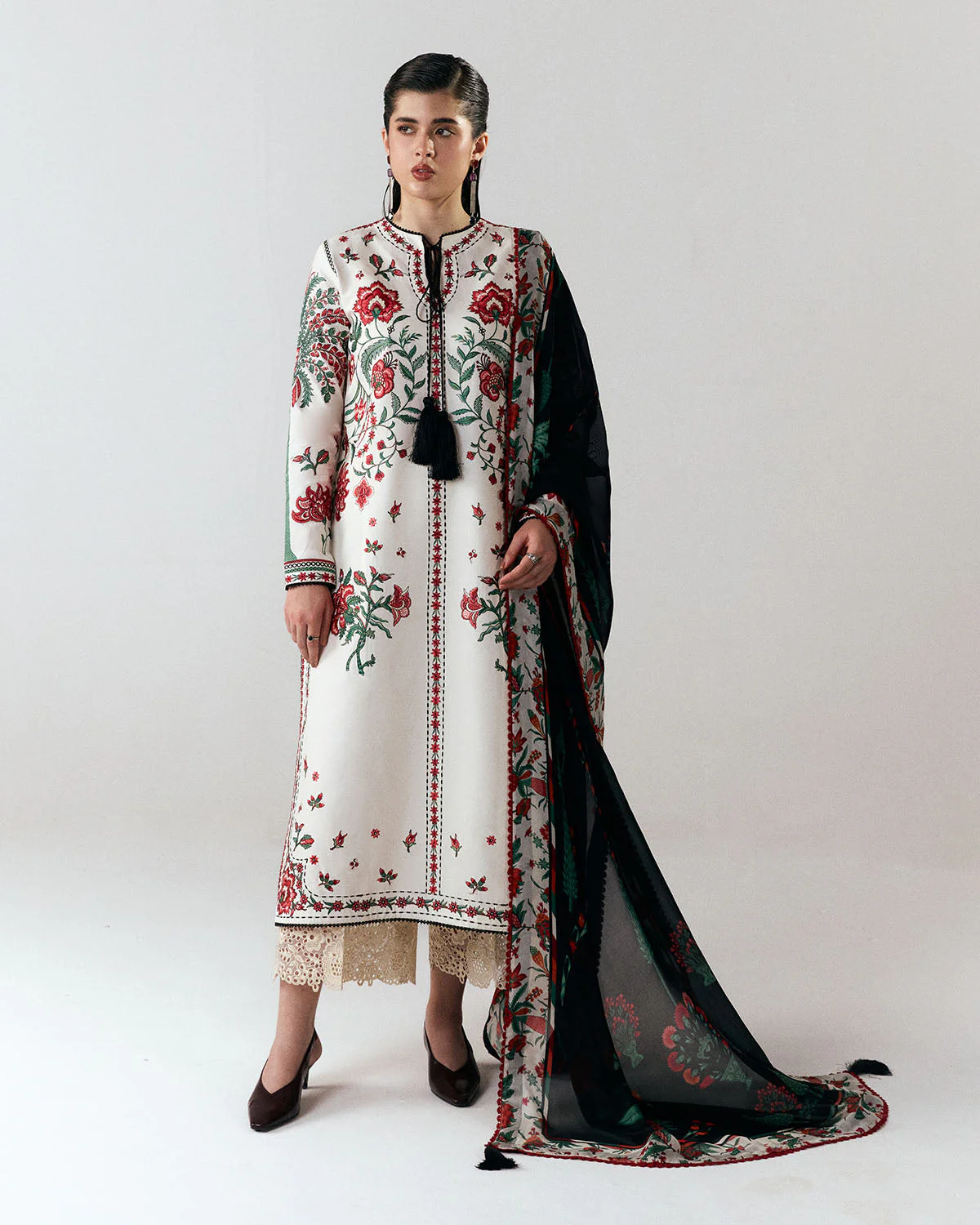 Hussain Rehar Jugnu Luxury Lawn Edit – Inali - Image 2
