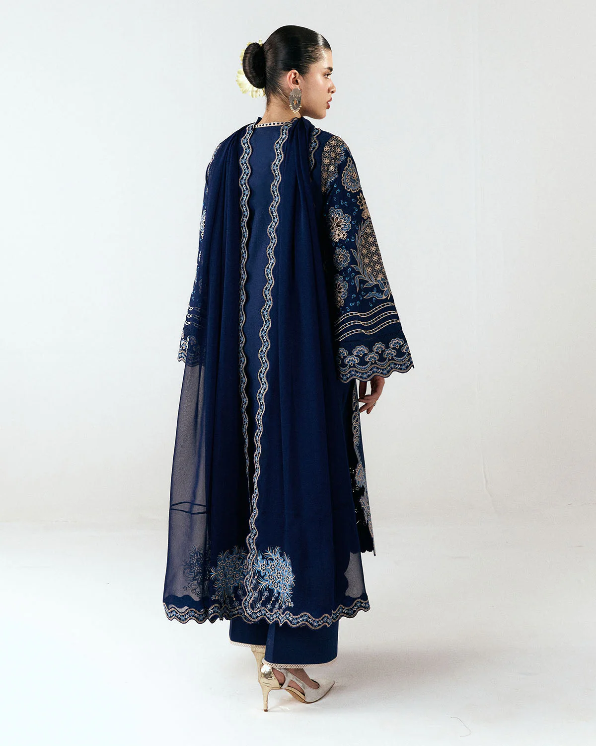 Hussain Rehar Jugnu Luxury Lawn Edit – Tiva - Image 6