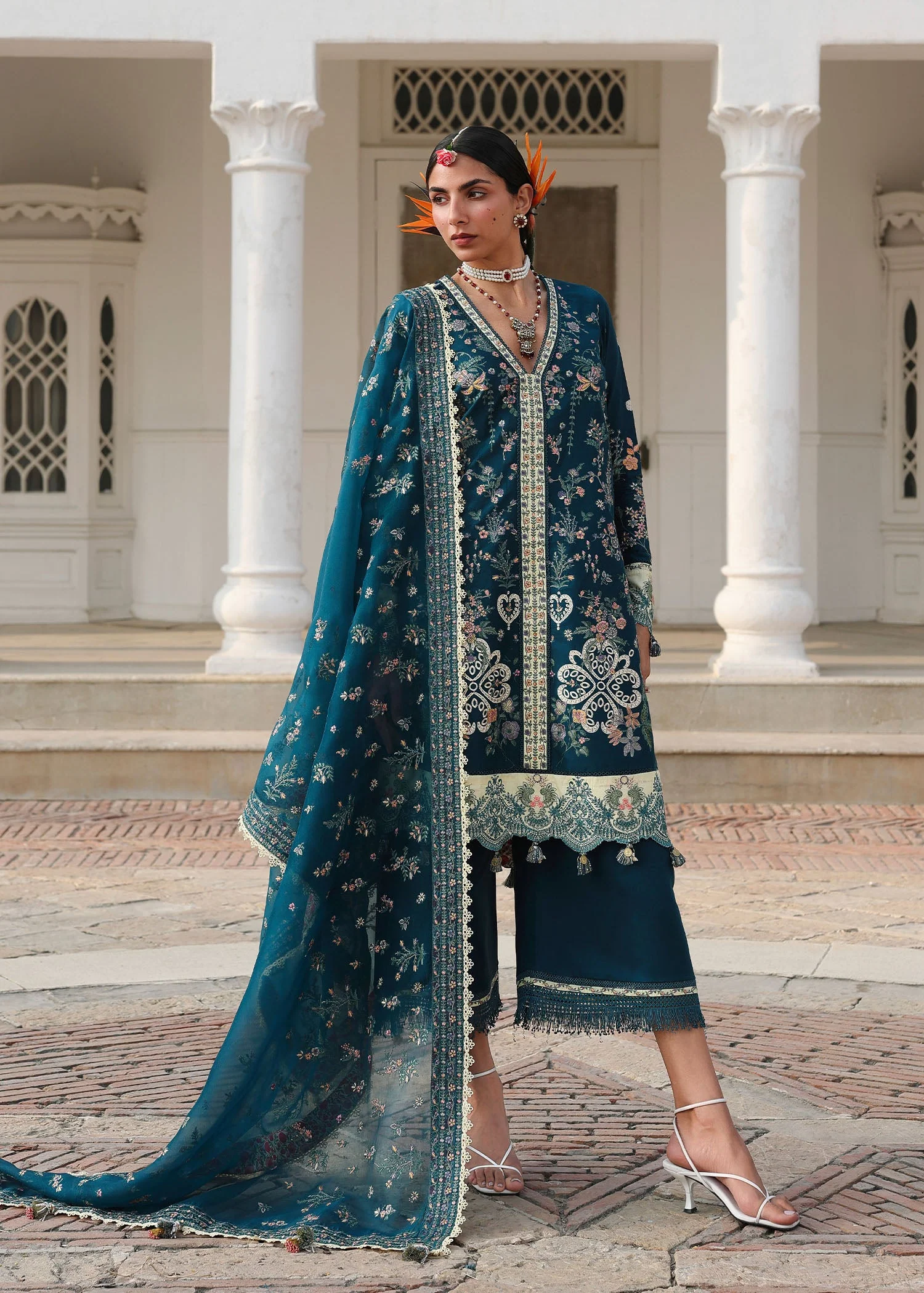 Hussain Rehar Luxury Lawn Eid Edit – Azraq - Image 2