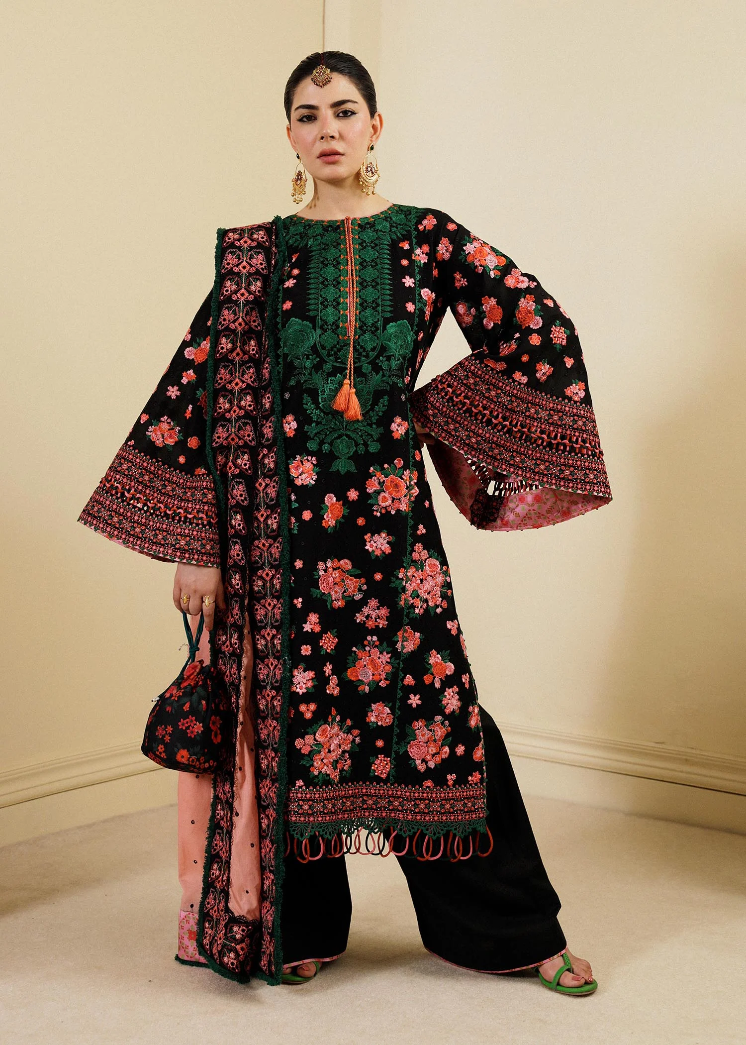 Hussain Rehar Luxury Lawn Festive Collection – Noir - Image 2