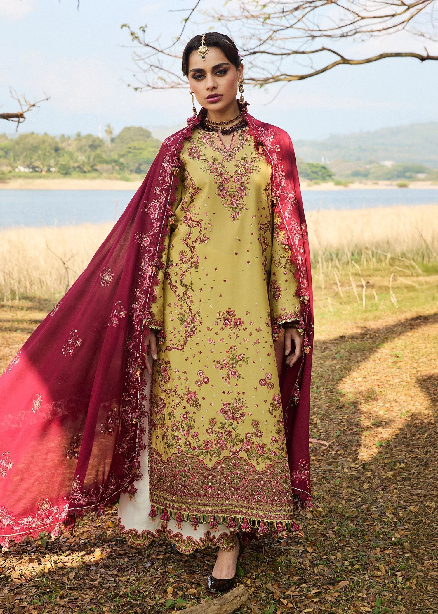 Hussain Rehar Luxury Lawn – Minted - Image 3