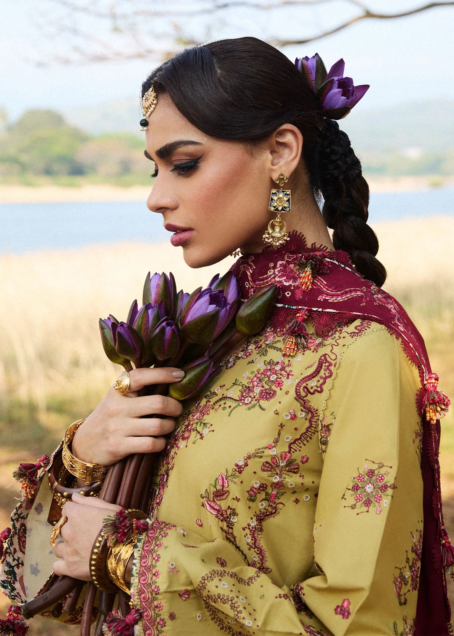 Hussain Rehar Luxury Lawn – Minted - Image 6
