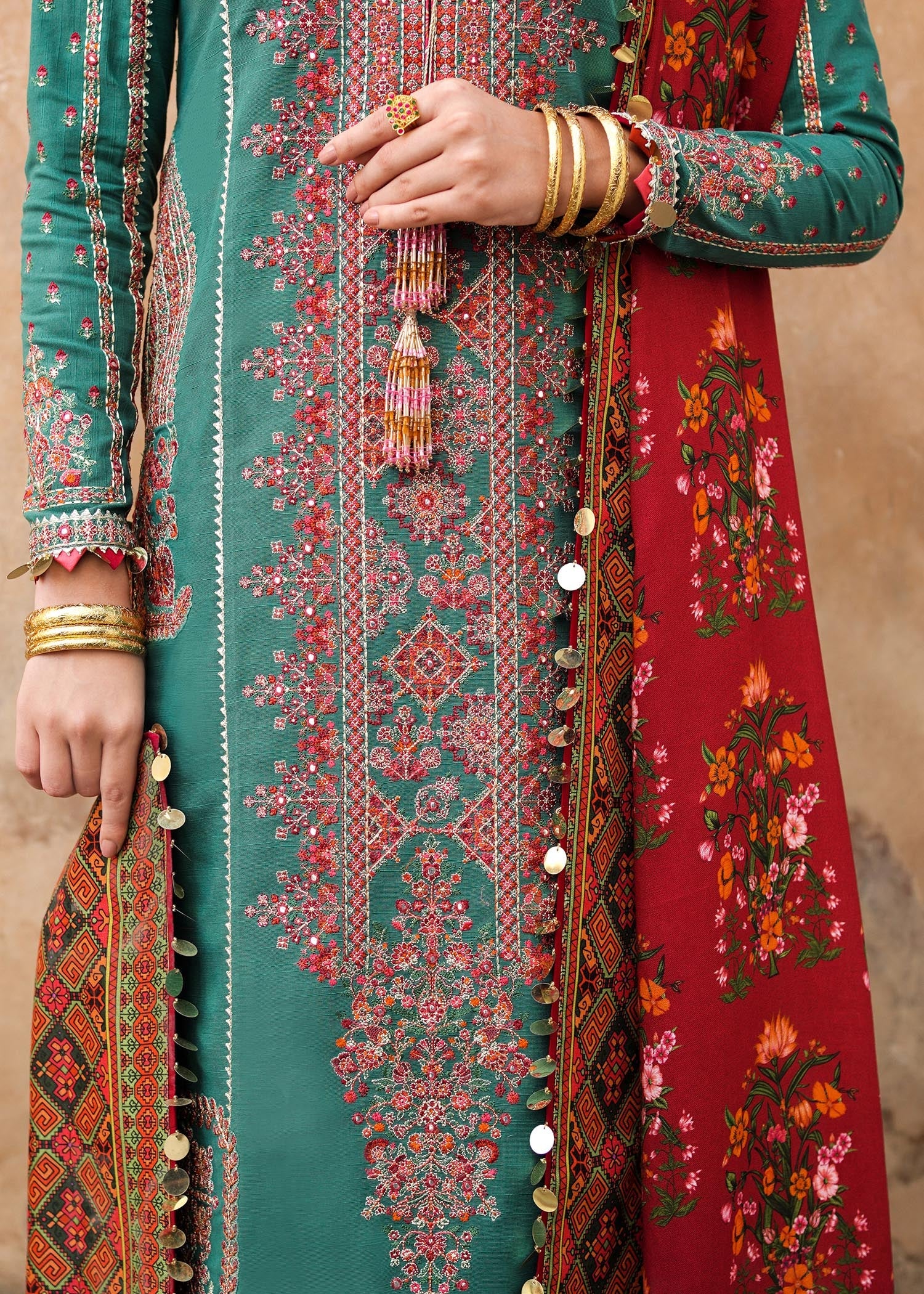 Hussain Rehar Phoolan Devi Winter Khaddar Collection – Gulsan - Image 4