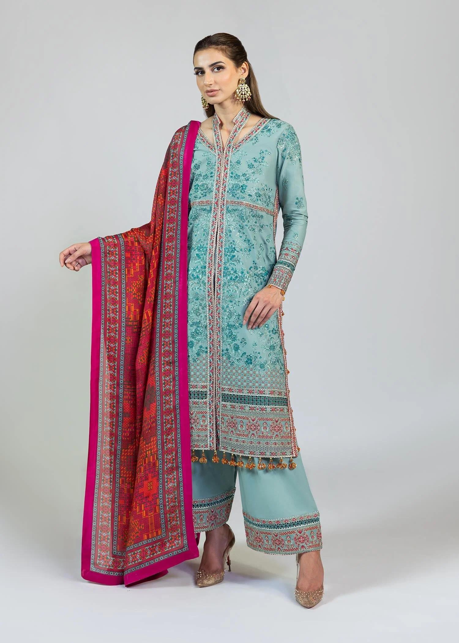 Hussain Rehar Roshan Luxury Lawn Collection 2023 – Sosaan - Image 6