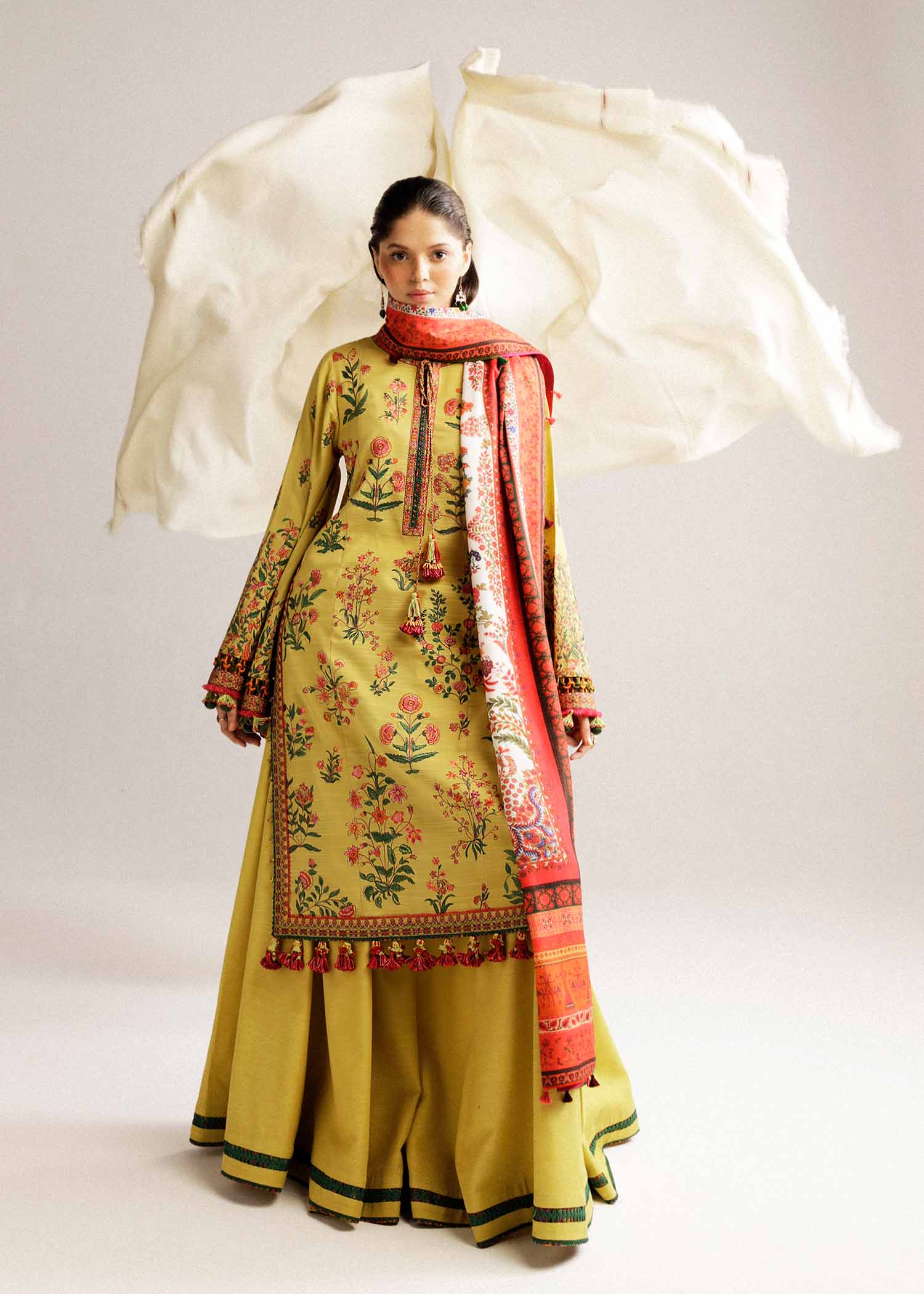 Hussain Rehar Winter Collection with Shawl – Ember - Image 7