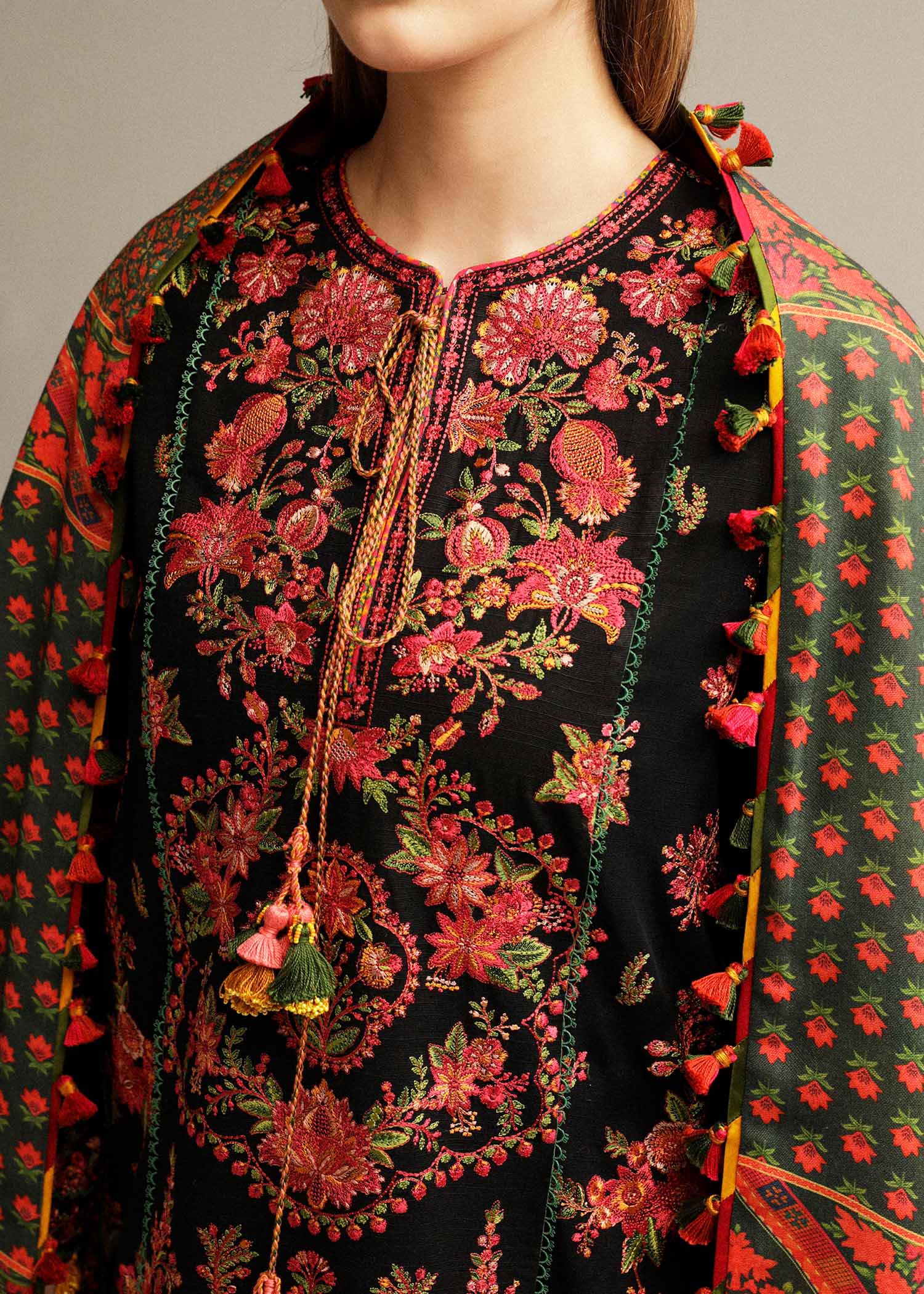 Hussain Rehar Winter Collection with Shawl – Raat - Image 5