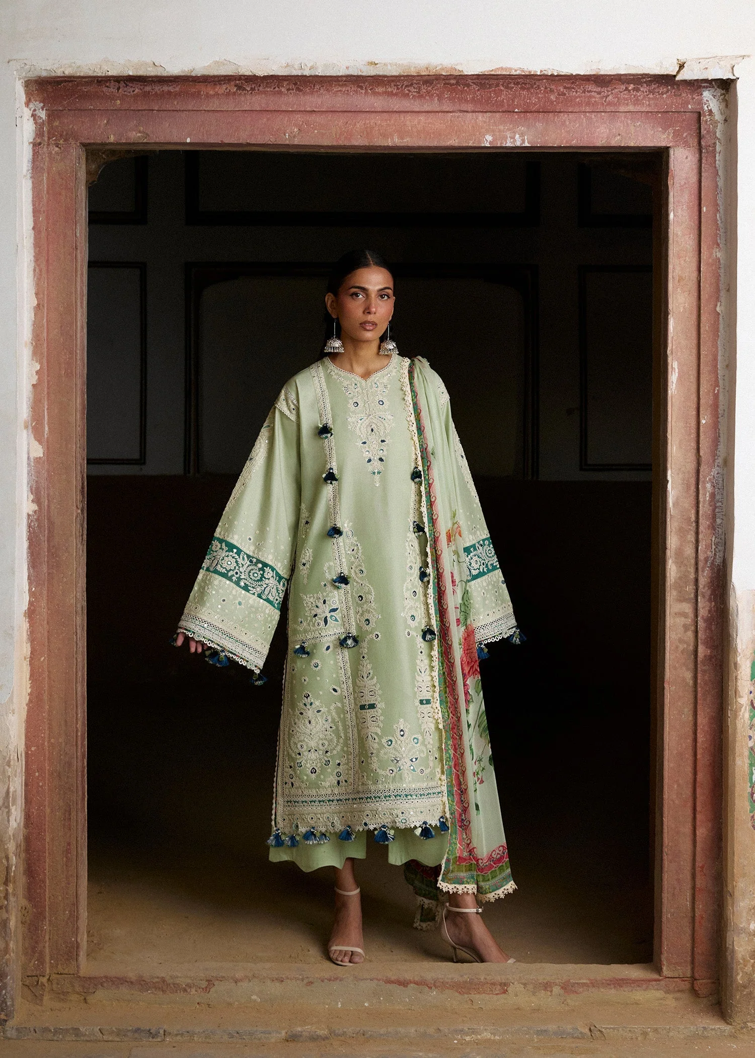Hussain Rehar Zan Festive Luxury Lawn – Nane - Image 5