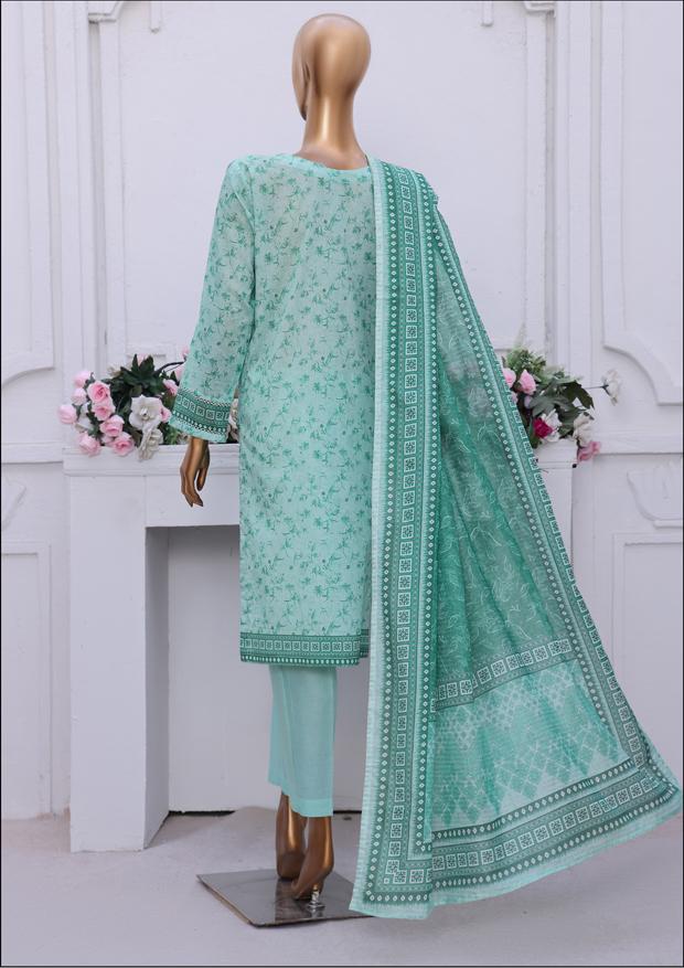 HZ Aashkaar RTW/Stitched Printed Embroidered Lawn 3PC Suit – D-15 - Image 4