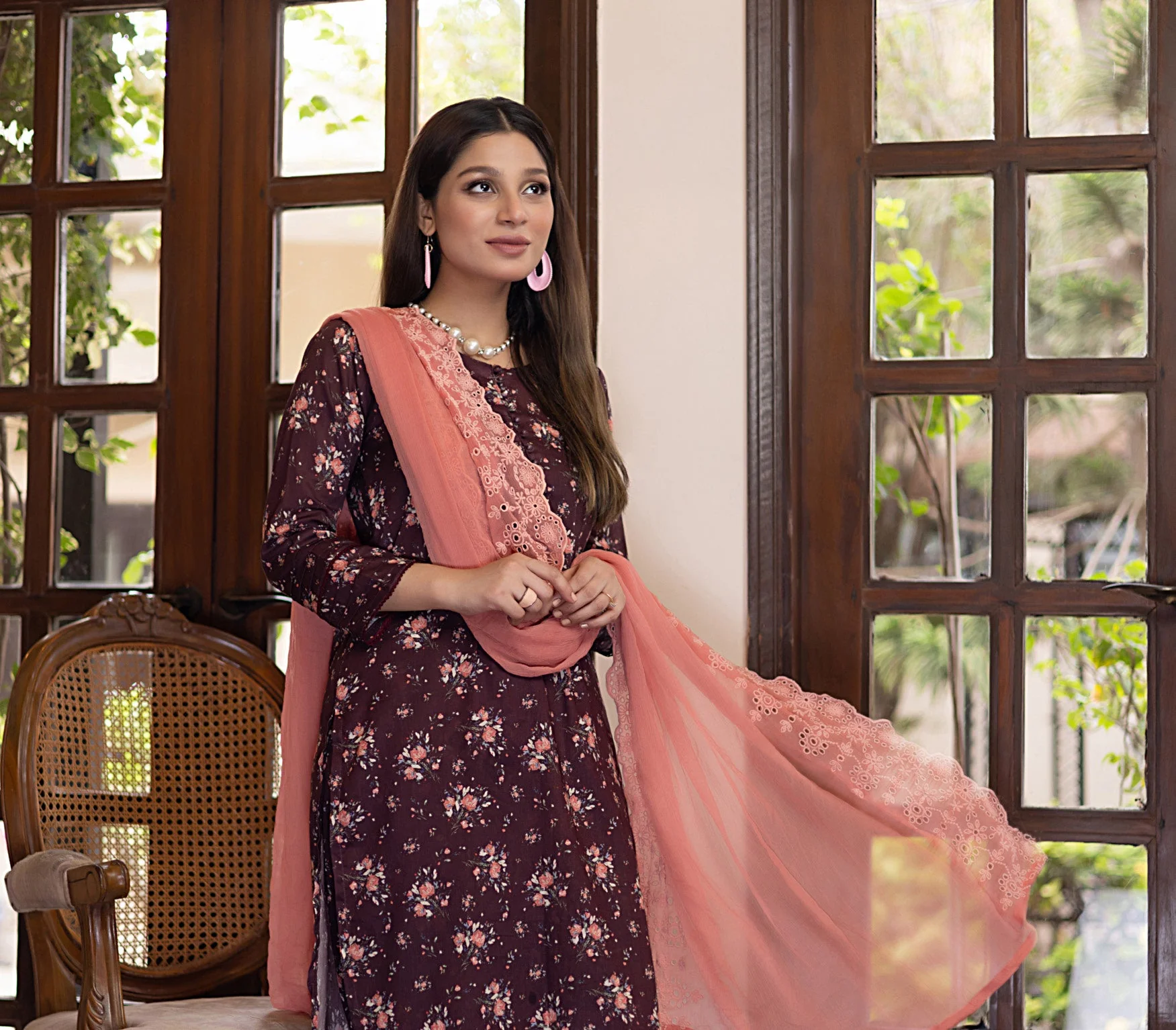 Identic Separates Lawn Collection with Chiffon Cutwork Dupatta Vol-2 – D-04 - Image 3