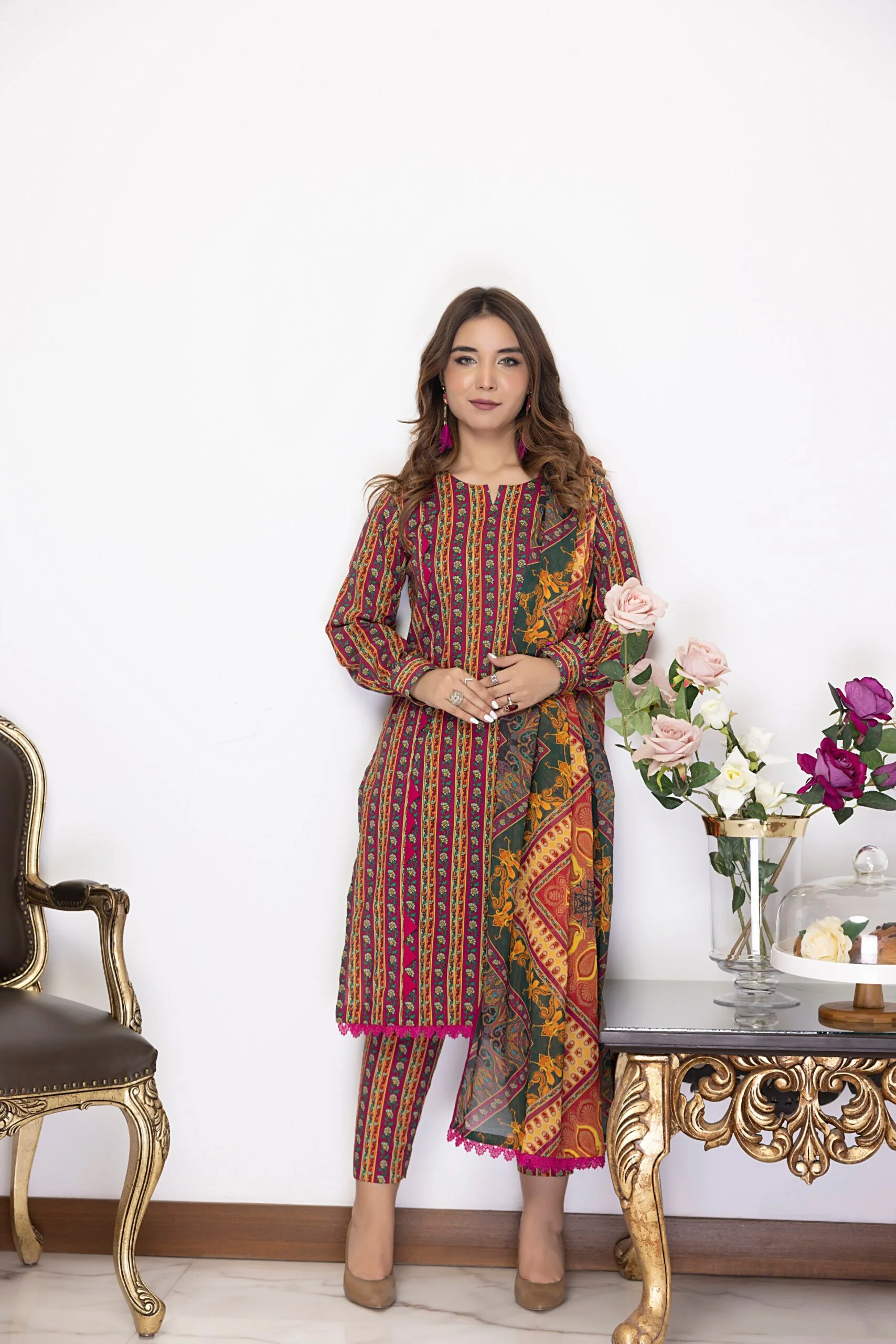 Identic Stitched Lawn Collection – ISE-11 - Image 2