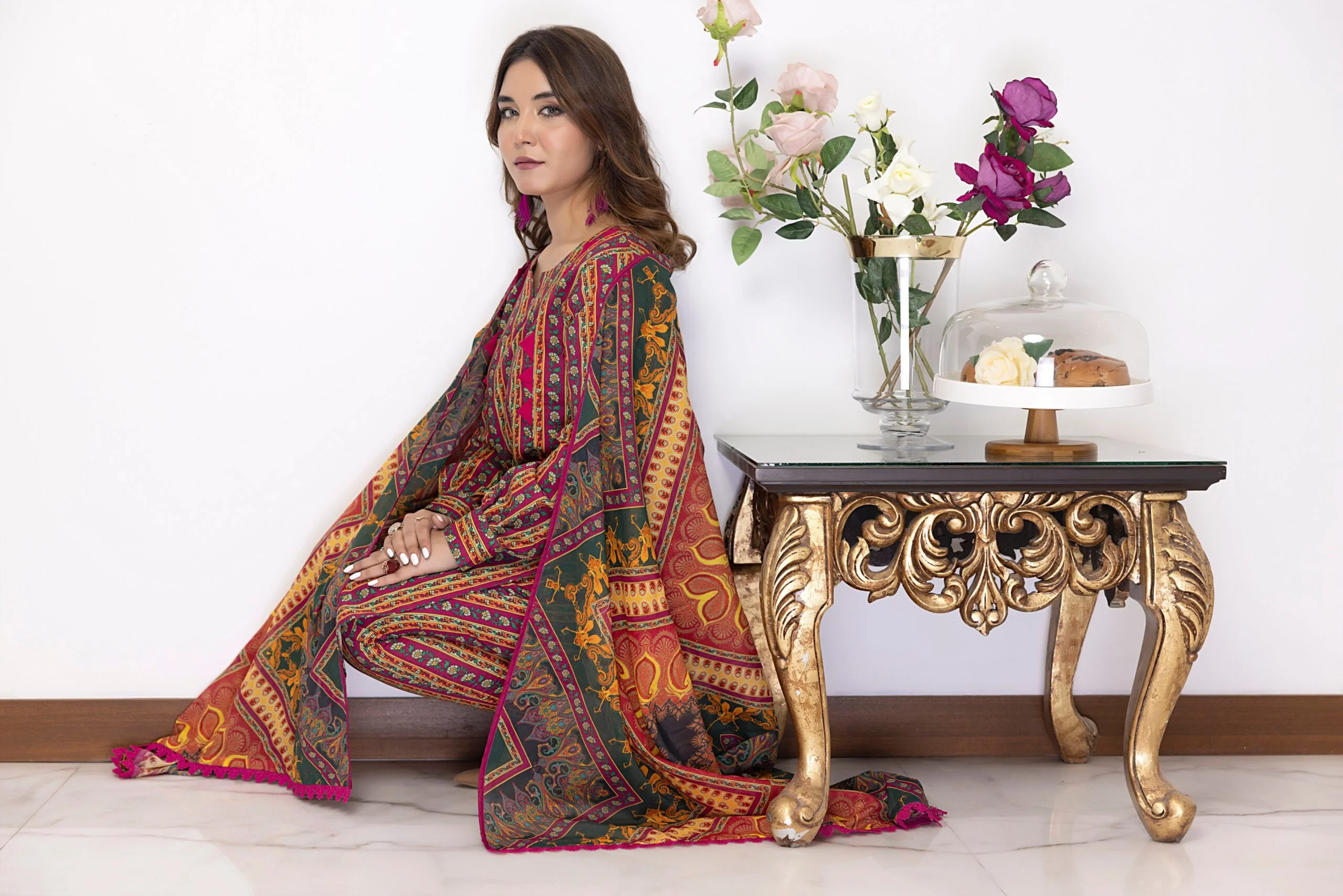 Identic Stitched Lawn Collection – ISE-11 - Image 3