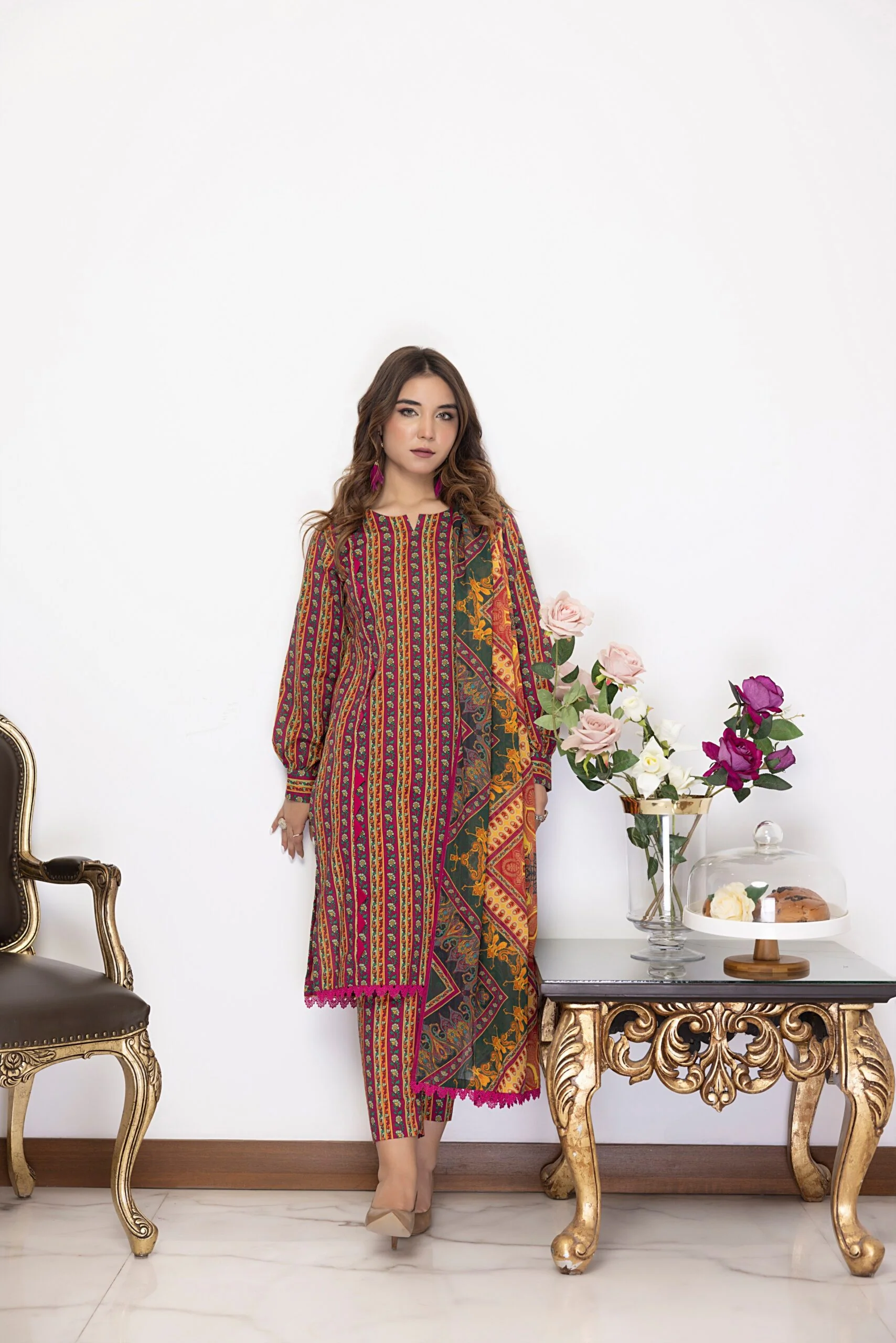 Identic Stitched Lawn Collection – ISE-11 - Image 4
