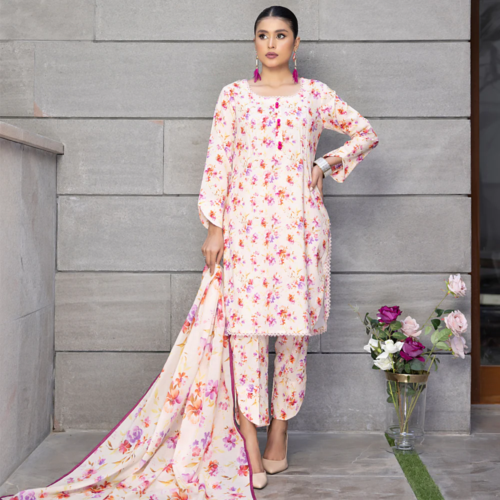 Identic Stitched Lawn Collection – ISE-6 - Image 2