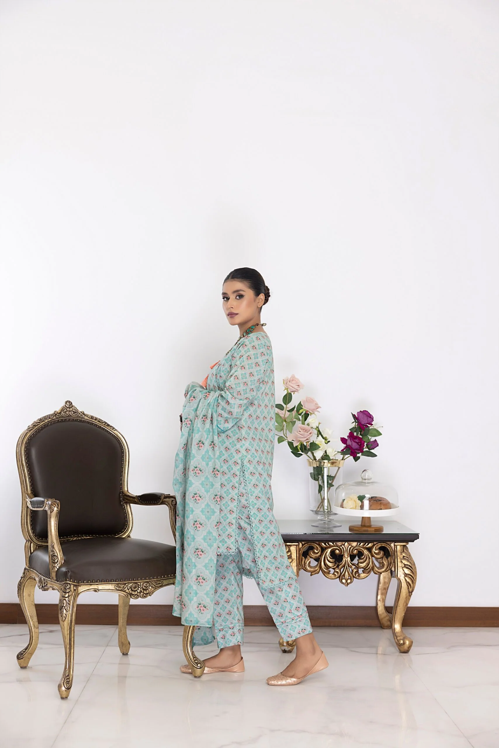 Identic Stitched Lawn Collection – ISE-7 - Image 4