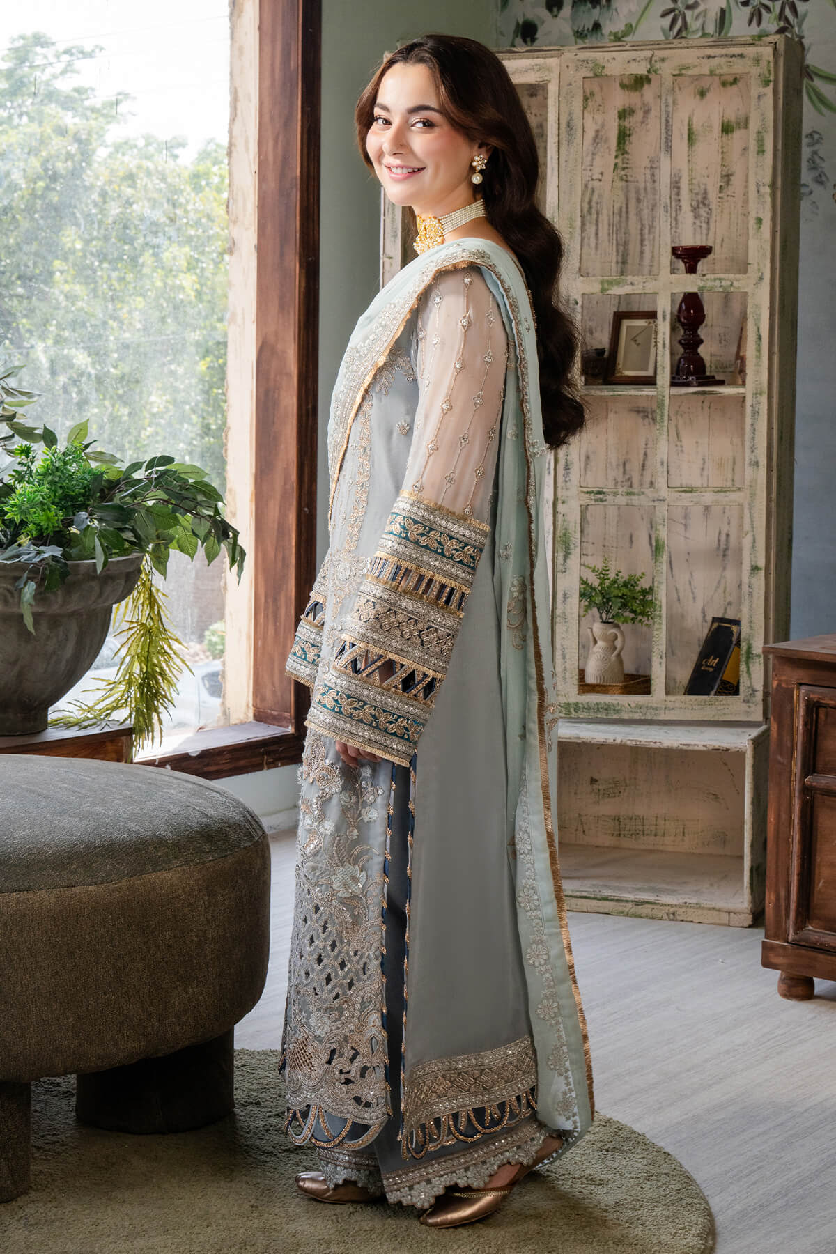 Imrozia x Hania Aamir Naina Chiffon Formals – I-190 Rumman - Image 3