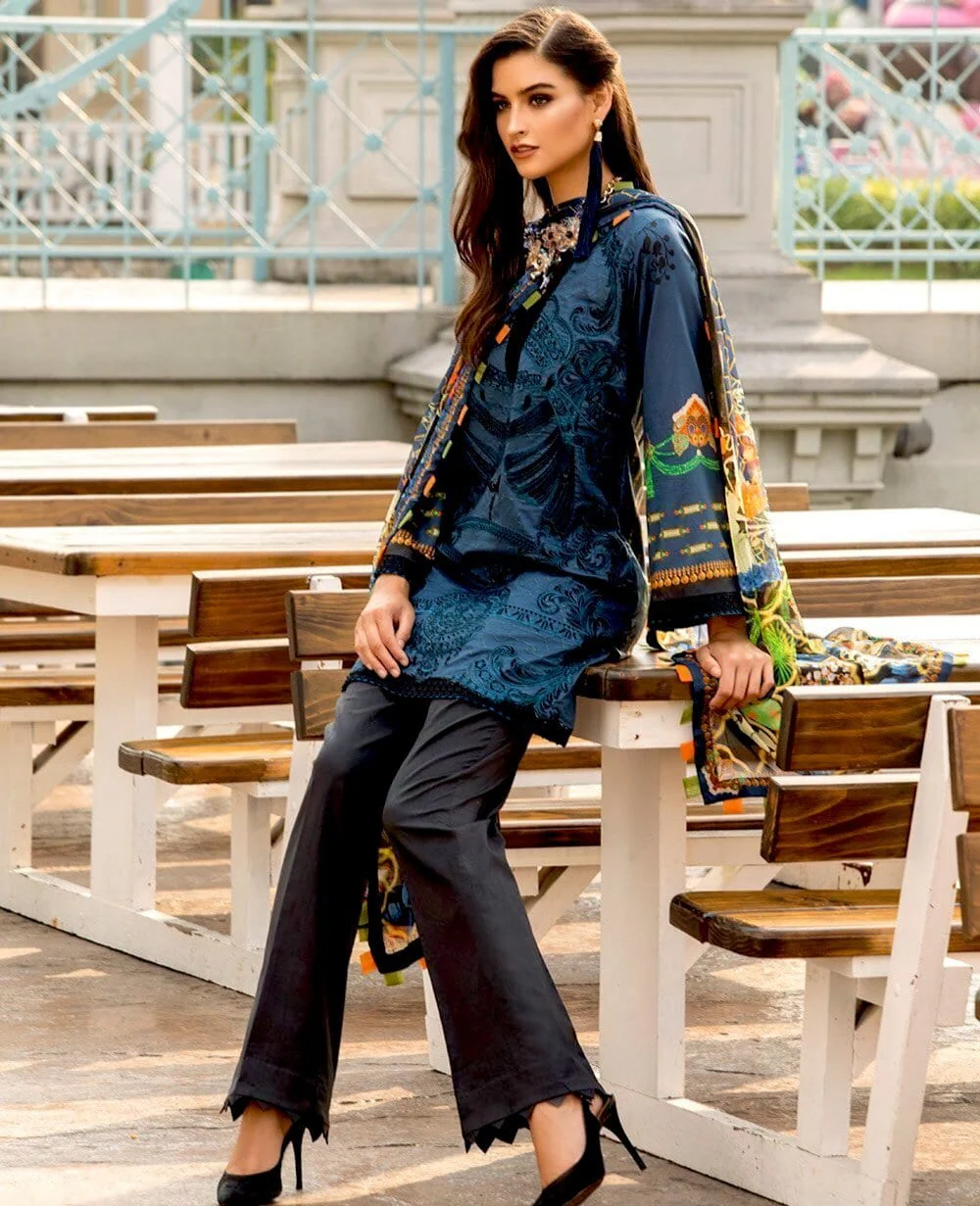 Ittehad Sarang Lawn Collection 2020 – DELPHINE - Image 3
