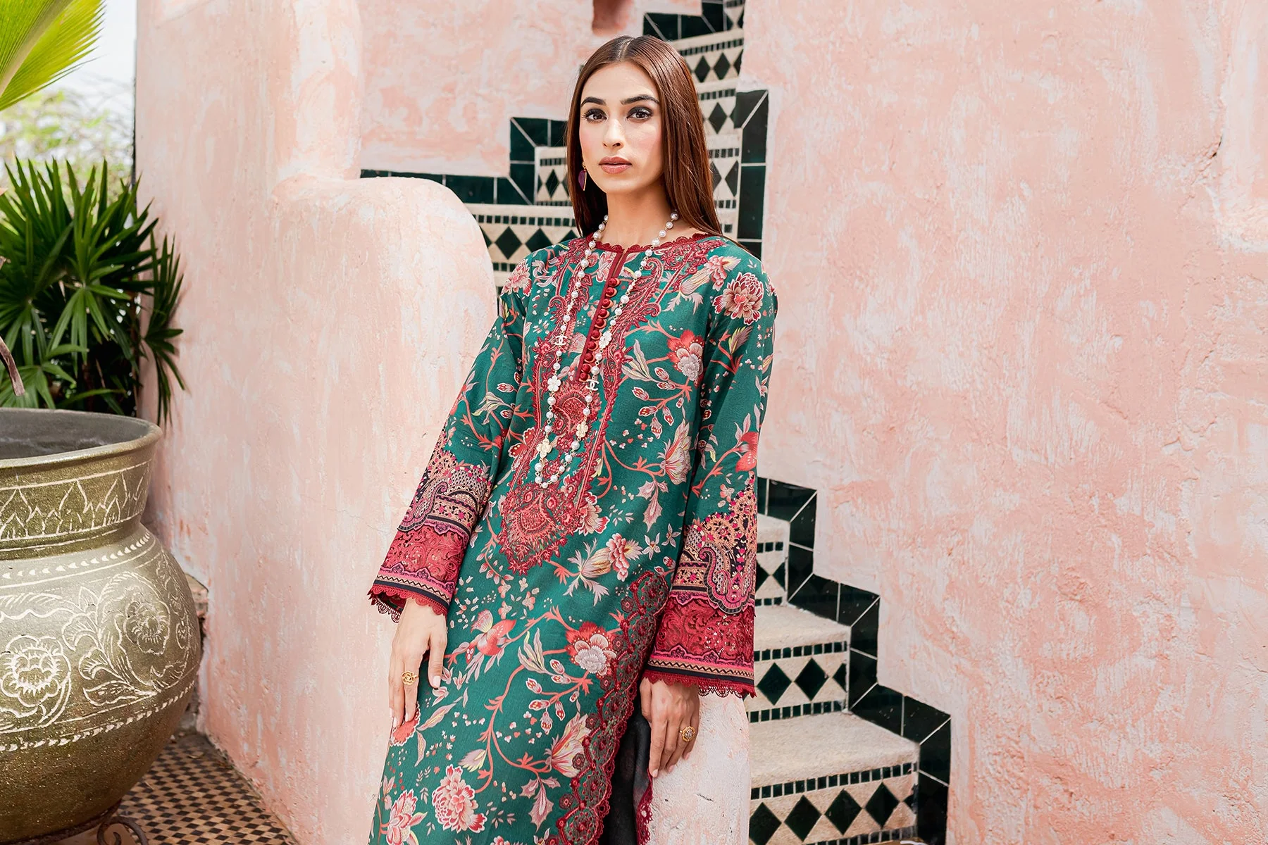 Jade Flora 2Pc Lawn Collection 2023 – 20114 - Image 3