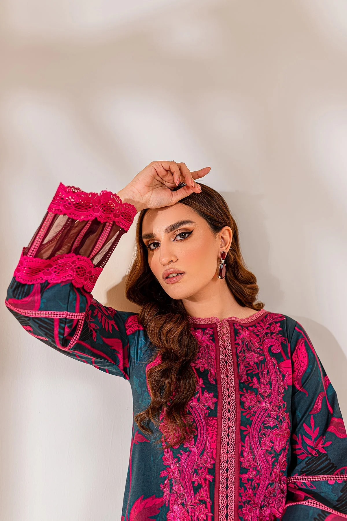 Jade Flora Cotton Satin 2PC Collection – D-20079 - Image 3