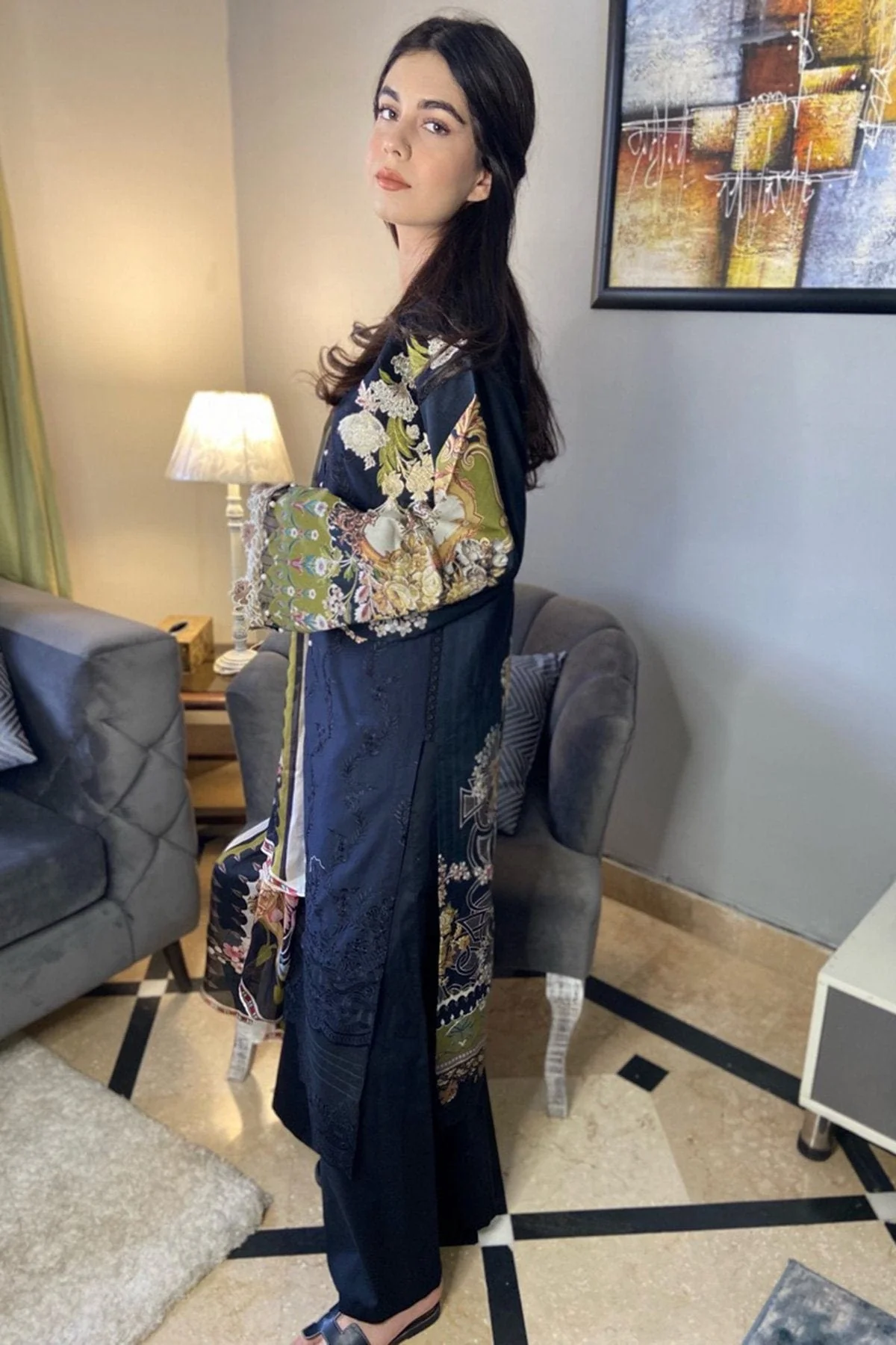Jade Grandeur Luxury Lawn Collection – GL-19591 - Image 9