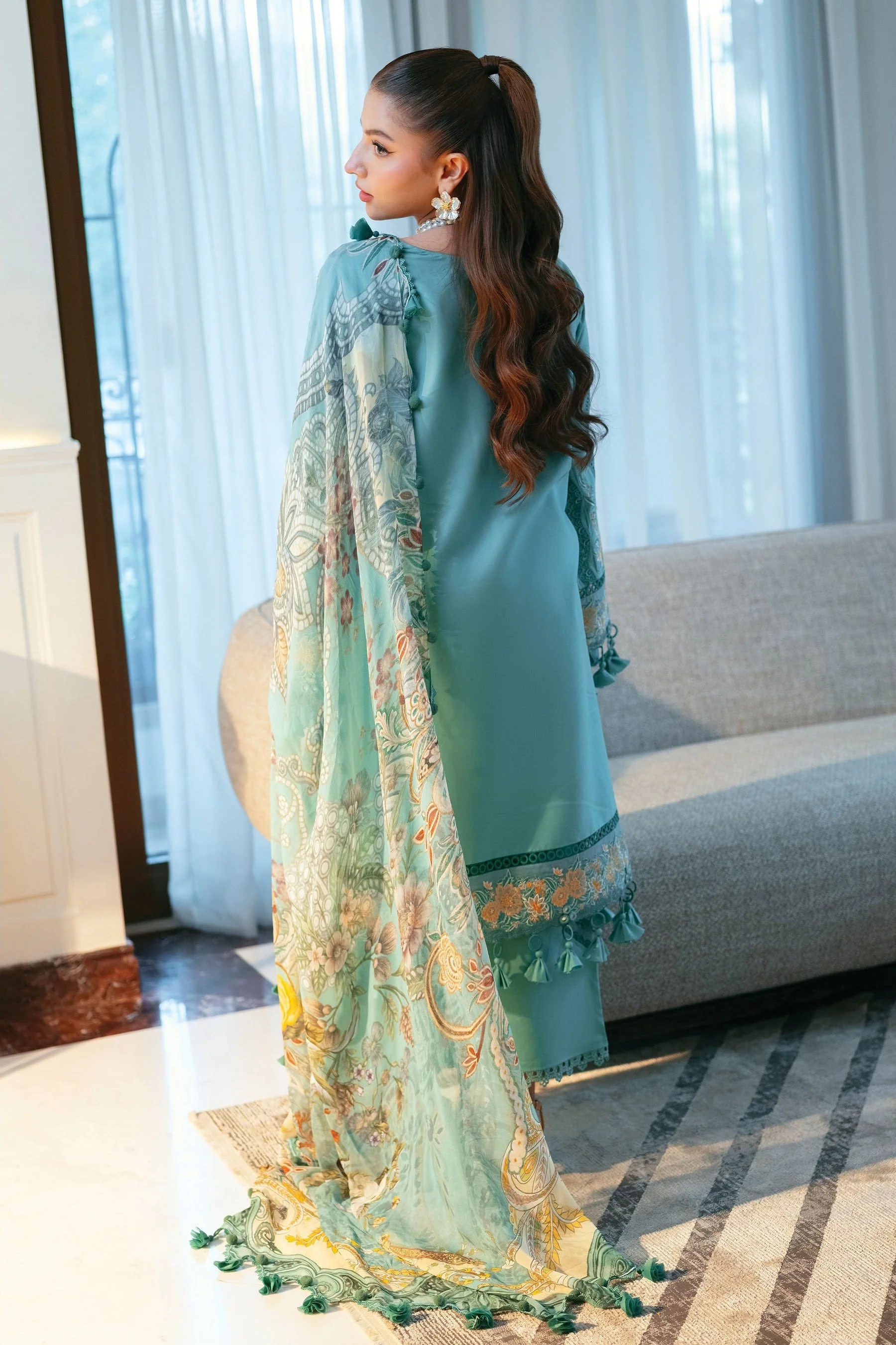 Jade Ombre Starlet Summer Lawn – 20825 - Image 2