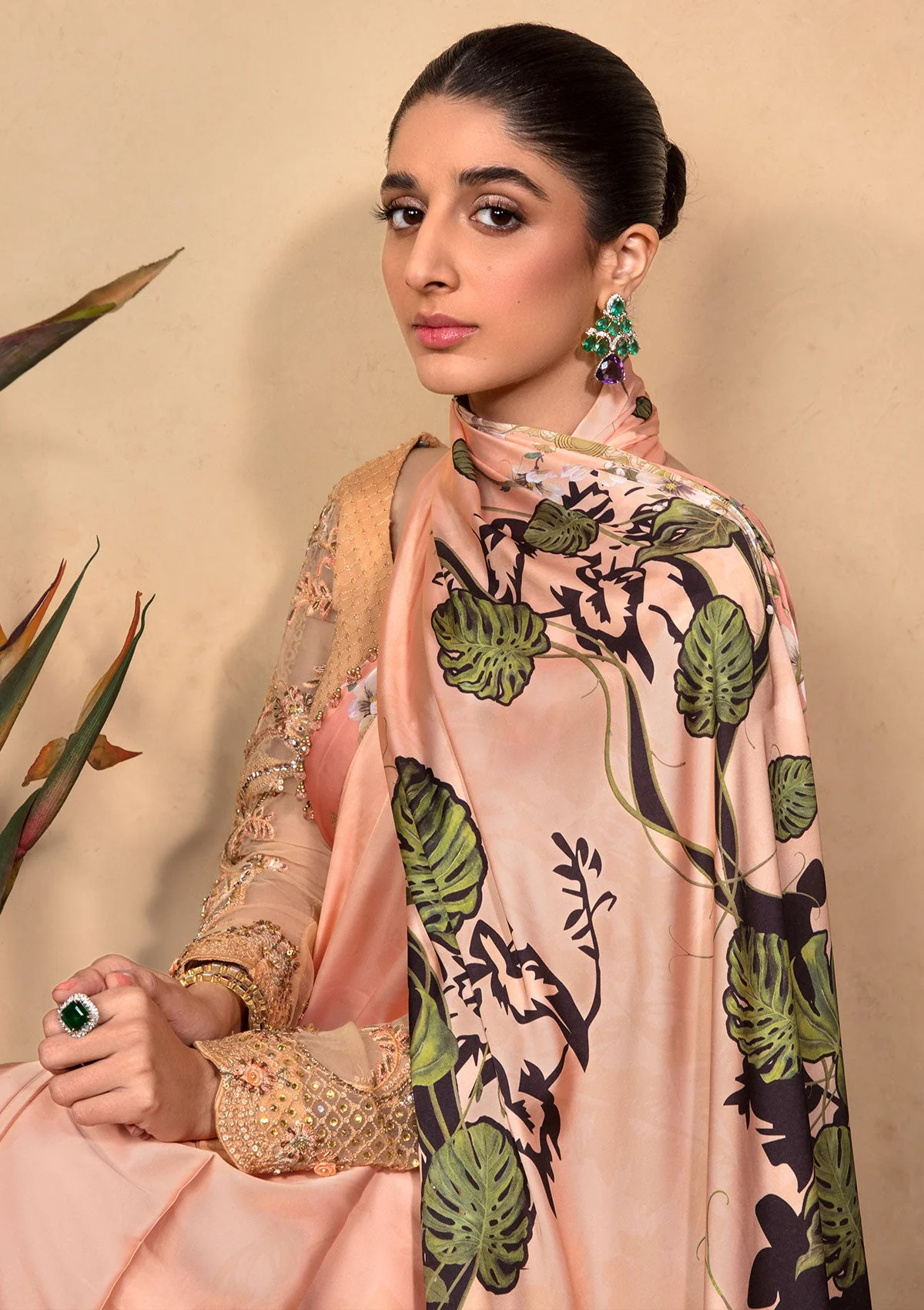 Jahan Aara by Nayab Unstitched Saree Collection – NS 005 Mira - Image 4