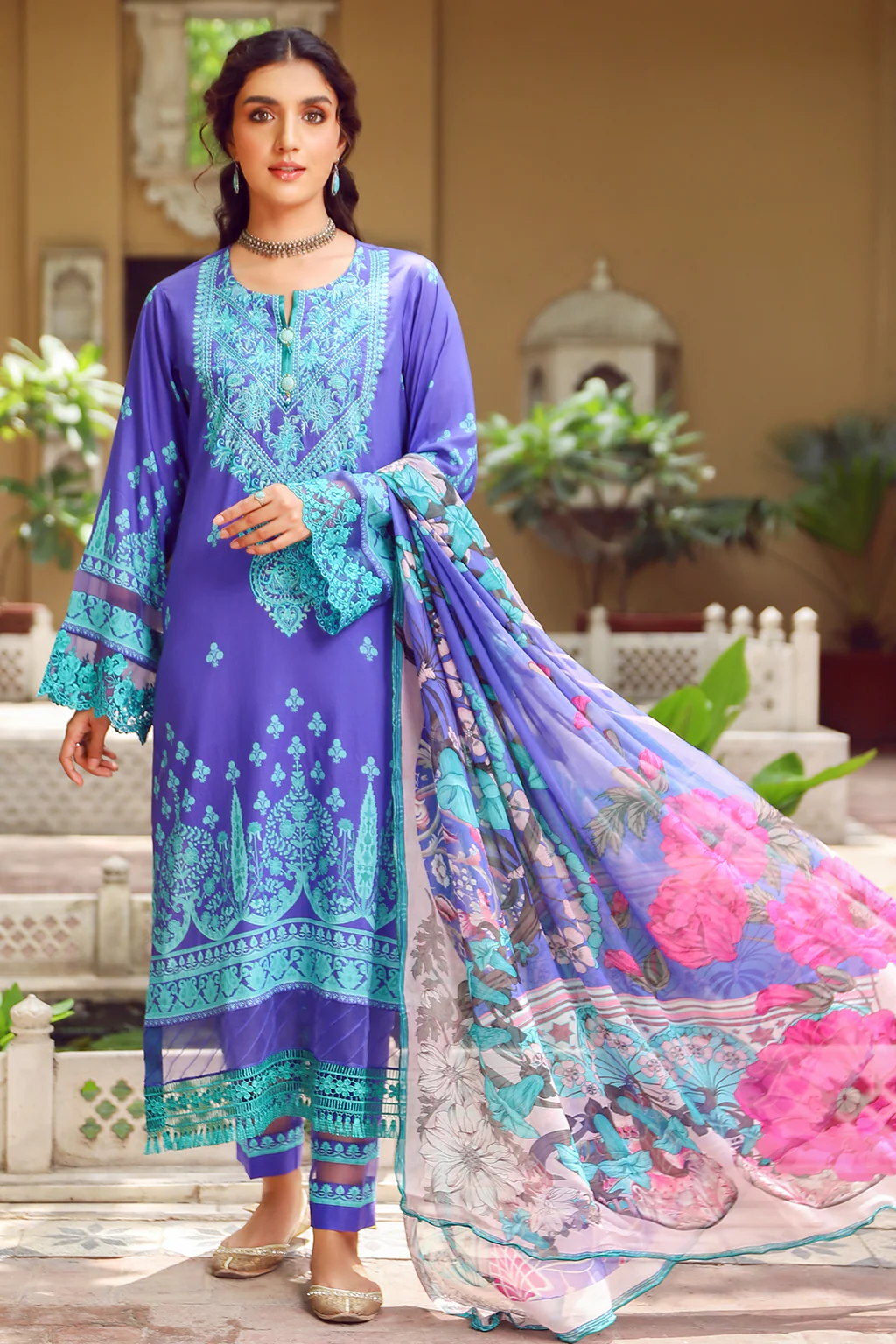 Jahanara Lawn Collection 2023 – J18-02 SAPPHIRE - Image 3